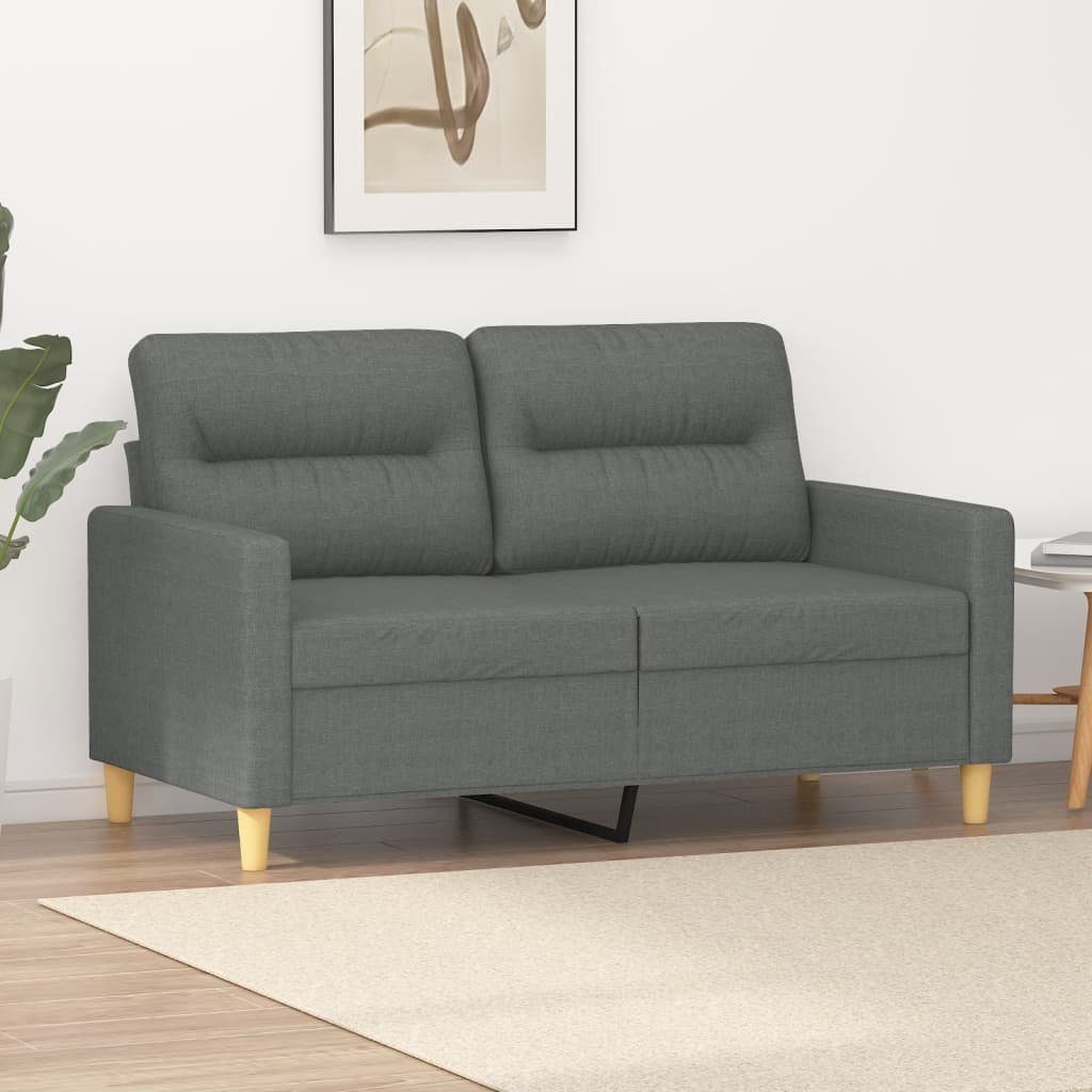 vidaXL Sofa Dunkelgrau 120 Stoff 2-Sitzer-Sofa cm