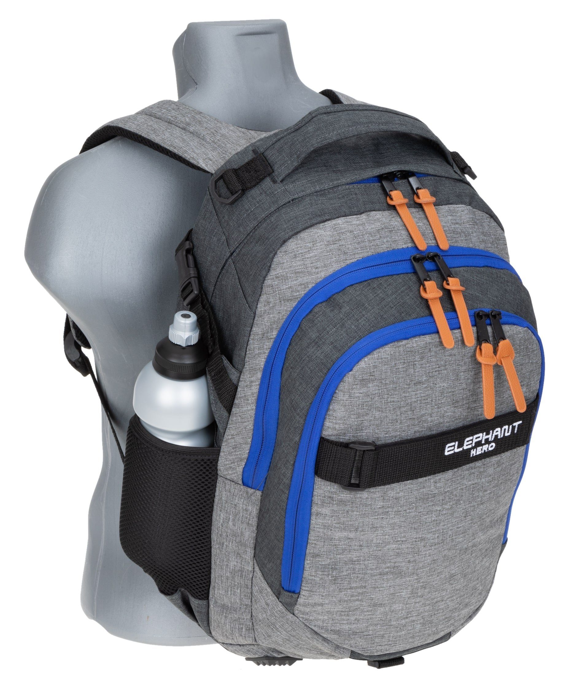 ELEPHANT Schulrucksack Hero Signature Schultasche (Set, 3-tlg., 3 Teile Rucksack Sporttasche Mäppchen Box), Softcase Schulranzen Schulmappe +rsm