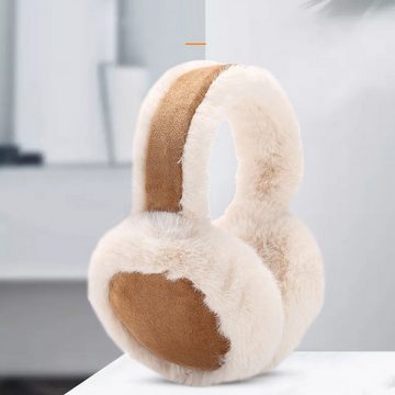 Rnemitery Ohrenwärmer Winter Wolle Ohrenschützer Unisex Faltbare weicher Plüsch Earmuffs (1-St)