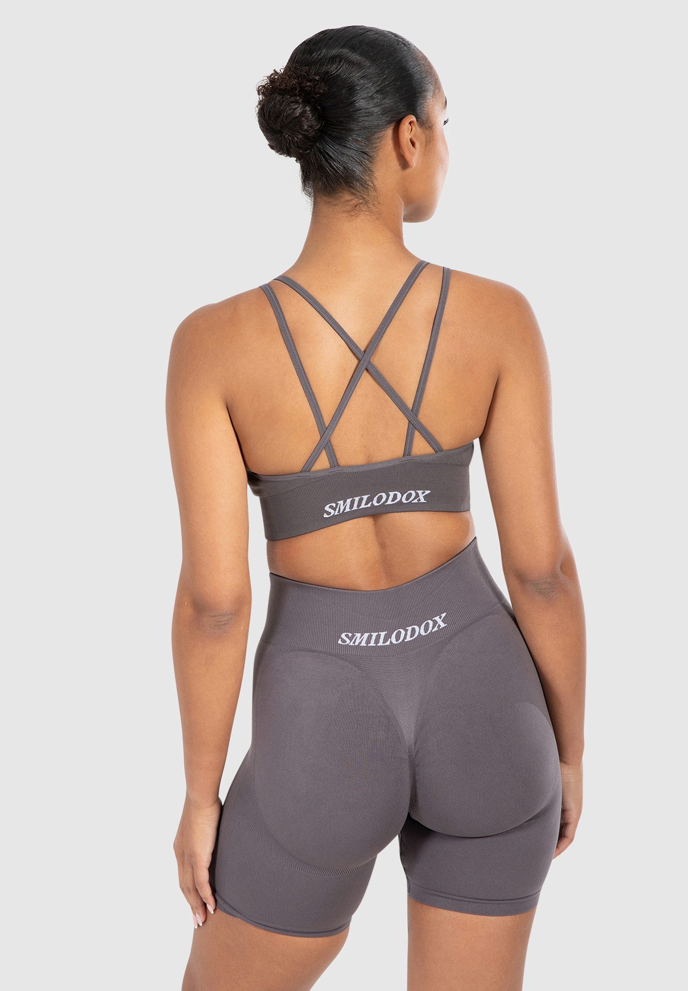 Smilodox Sport-BH Katrin, Crop Top V-Ausschnitt Fester Halt Fester Halt Yog günstig online kaufen