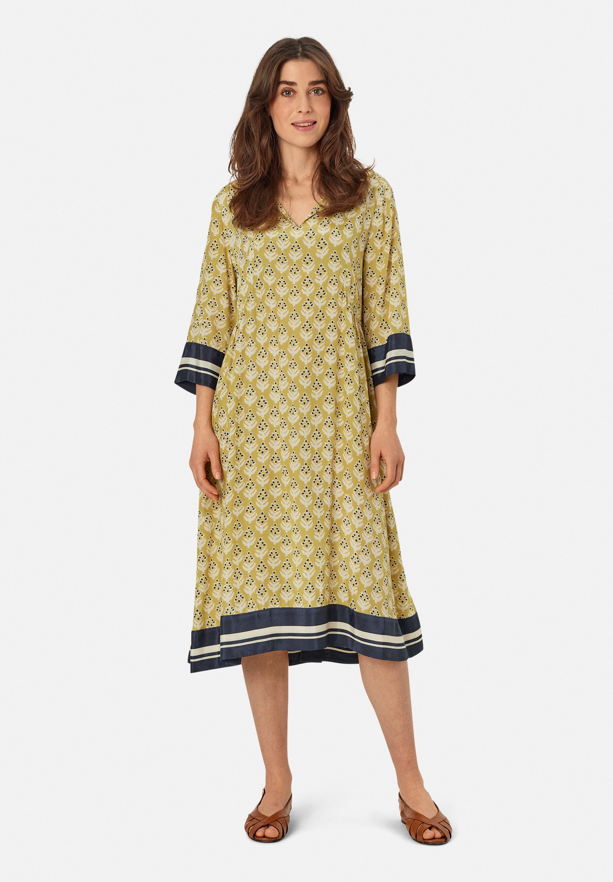 Masai Midikleid MaNorberta A-förmiger Schnitt, kunstvoller günstig online kaufen
