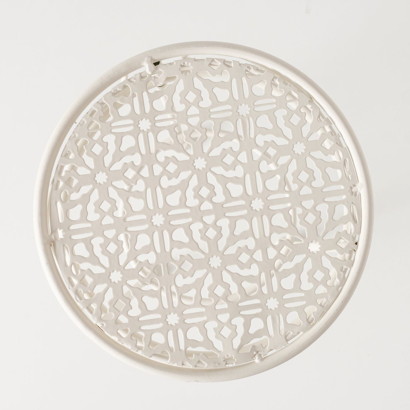 Meinposten Beistelltisch Lea weiß Metall Telefontisch Pflanzentisch Blumenständer, In 3 Größen erhältlich