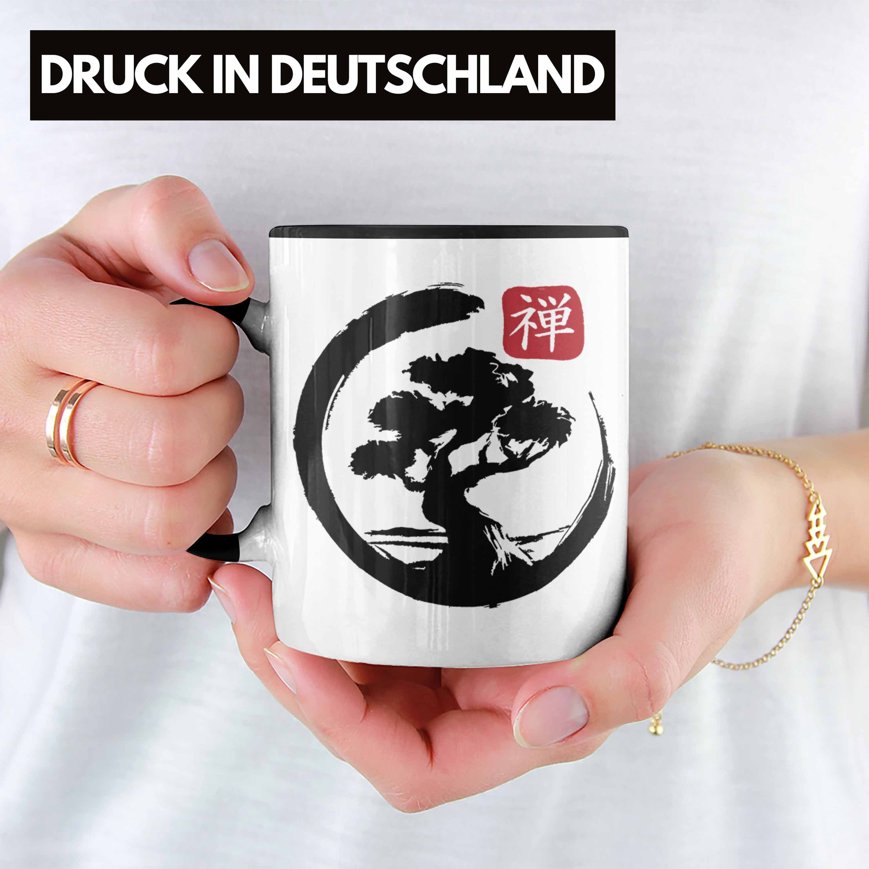 Bonsai-Liebhaber Bonsai Silhoette Schwarz für Geschenk Trendation Lustige Tasse Tasse