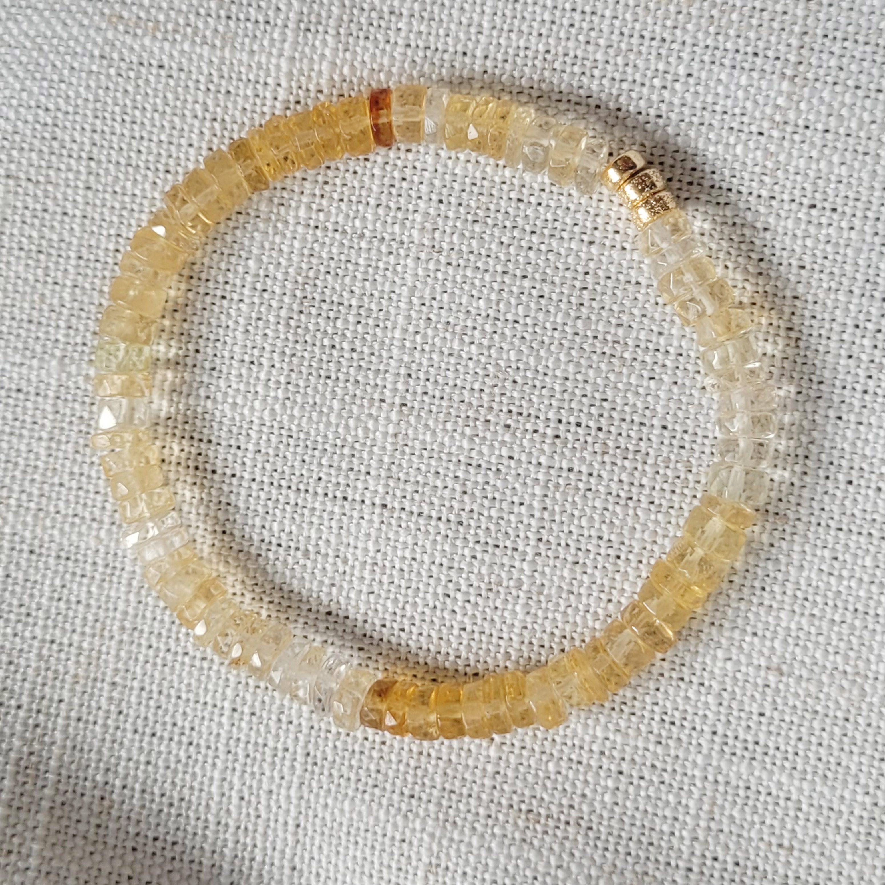 GOLDEN Charm-Armband Zierlicher Citrin Armband, Echter günstig online kaufen