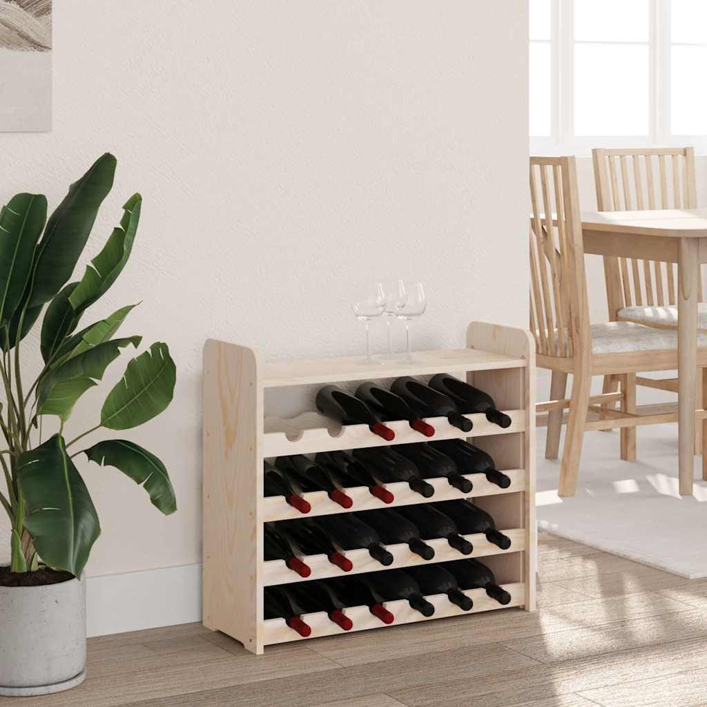vidaXL Weinregal Weinregal mit Oberplatte 67,5x25x60 cm Massivholz Kiefer, 1-tlg.