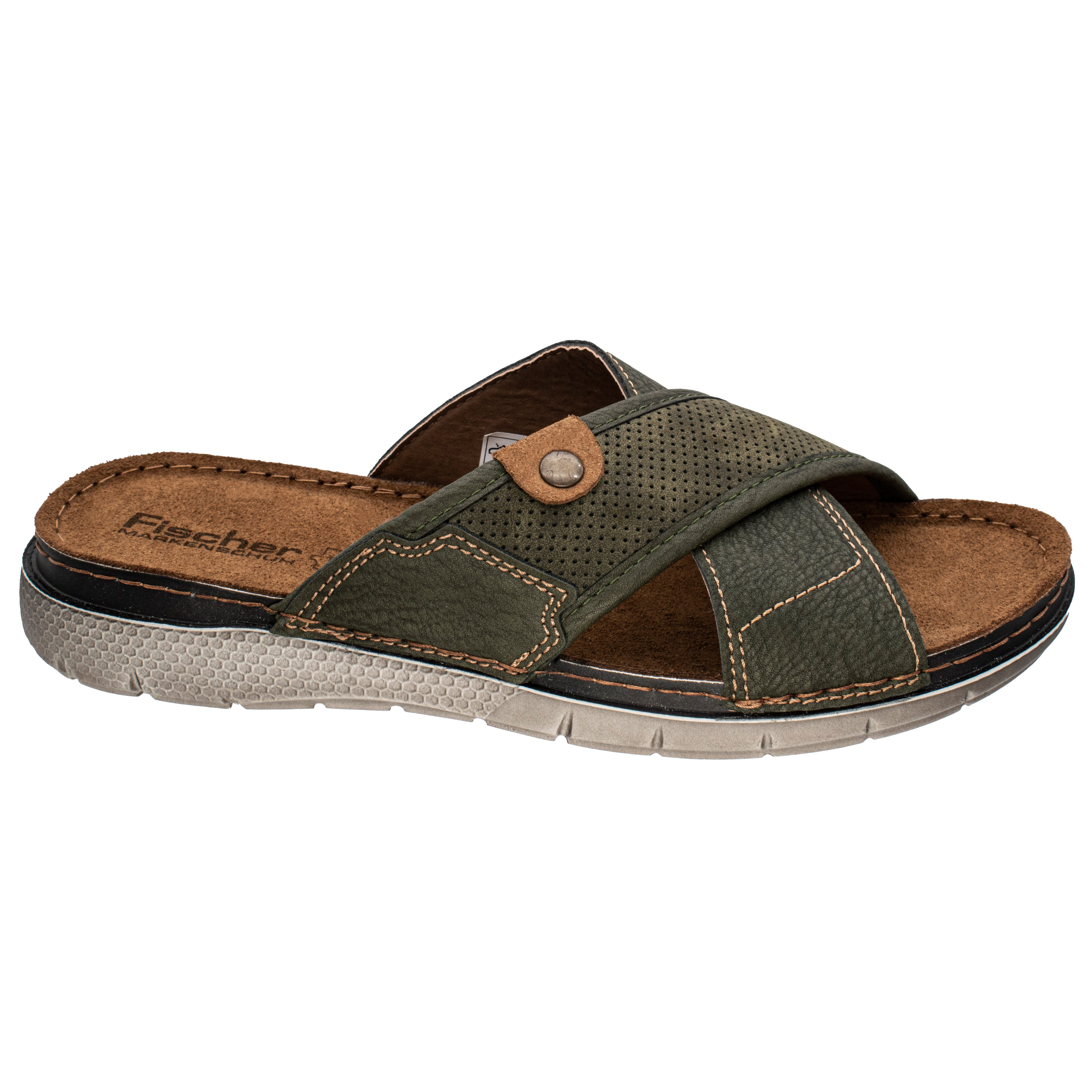 Fischer-Markenschuh Sepp Pantolette aus Nappalino (Lederimitat), günstig online kaufen