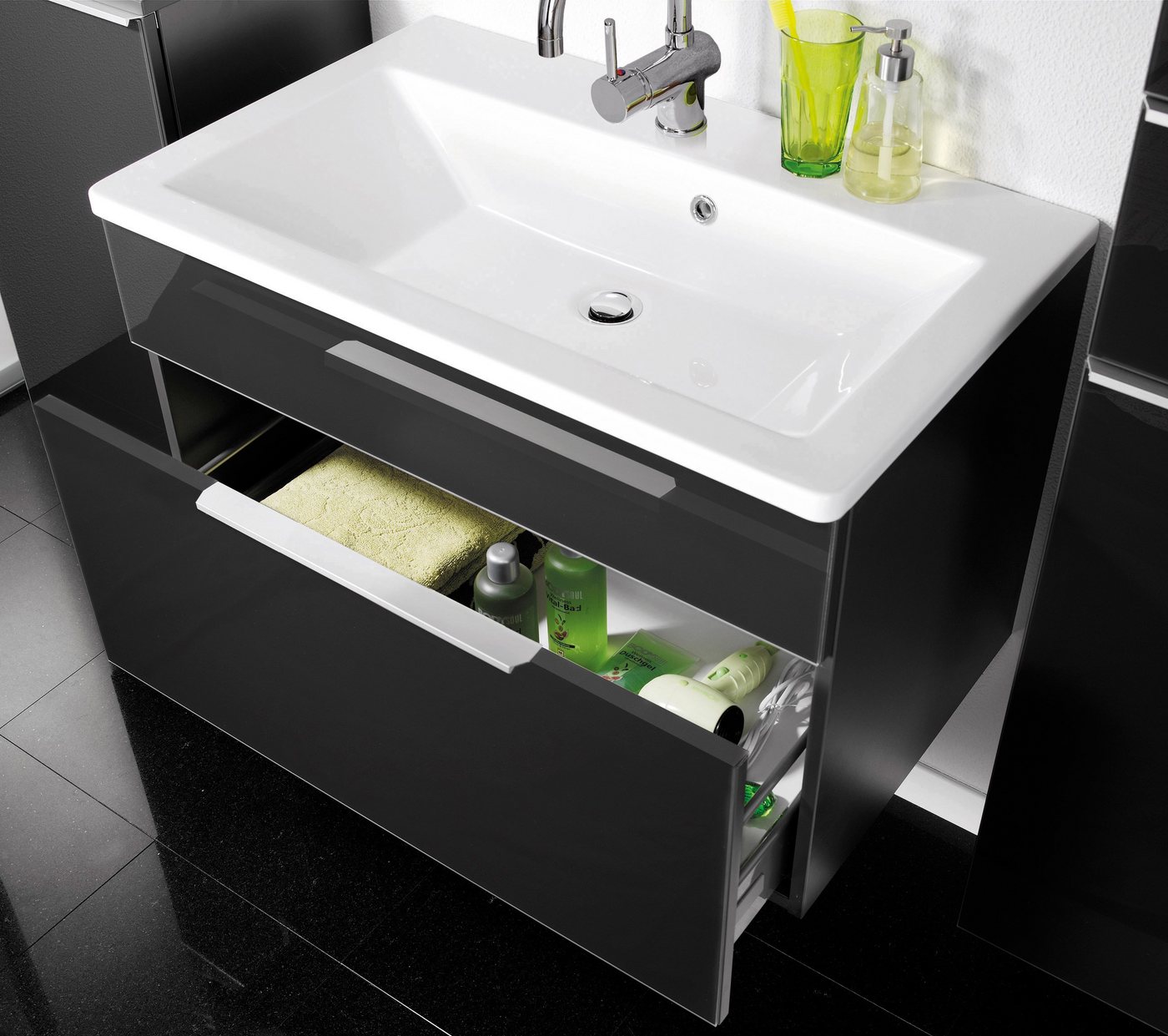 Thumbnail - FACKELMANN Einbauwaschbecken Domino, Gussmarmor, Breite 80 cm