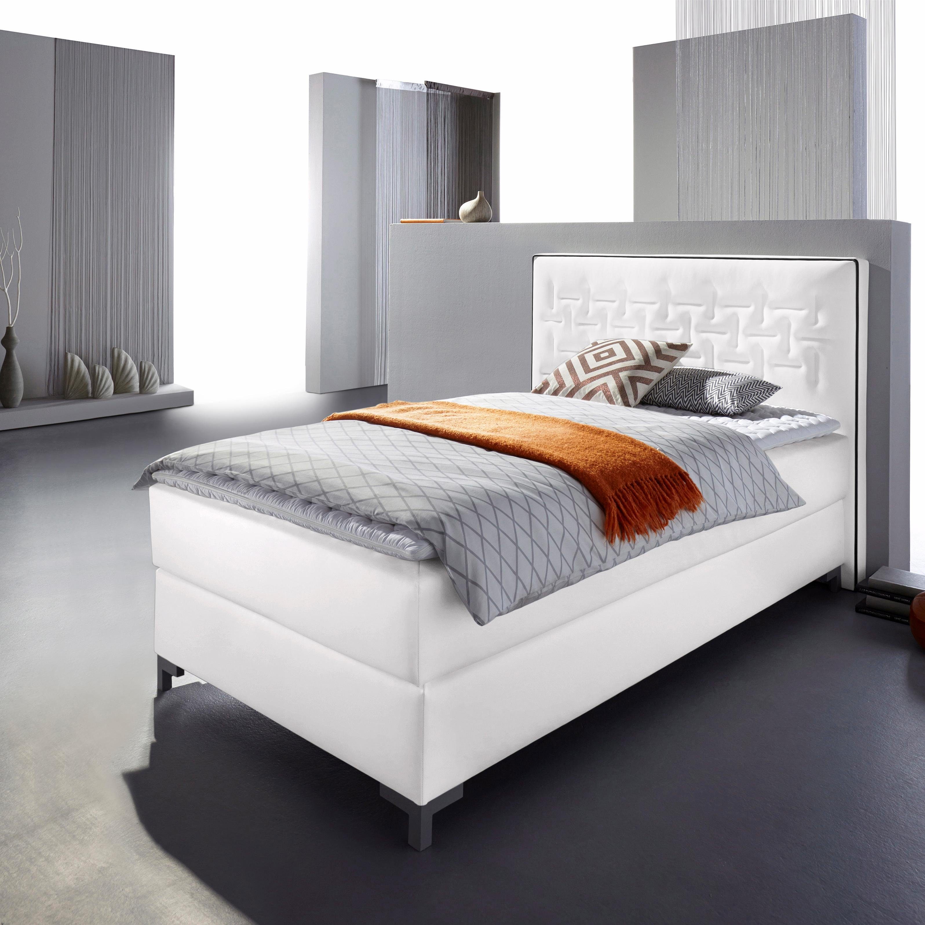 INOSIGN Boxspringbett "Coos" mit besonderer Steppung im Kopfteil, 3 Matratz günstig online kaufen