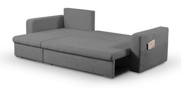 Feldmann-Wohnen Ecksofa Asti, 234cm Farbe wählbar mit Schlaffunktion und Bettkasten