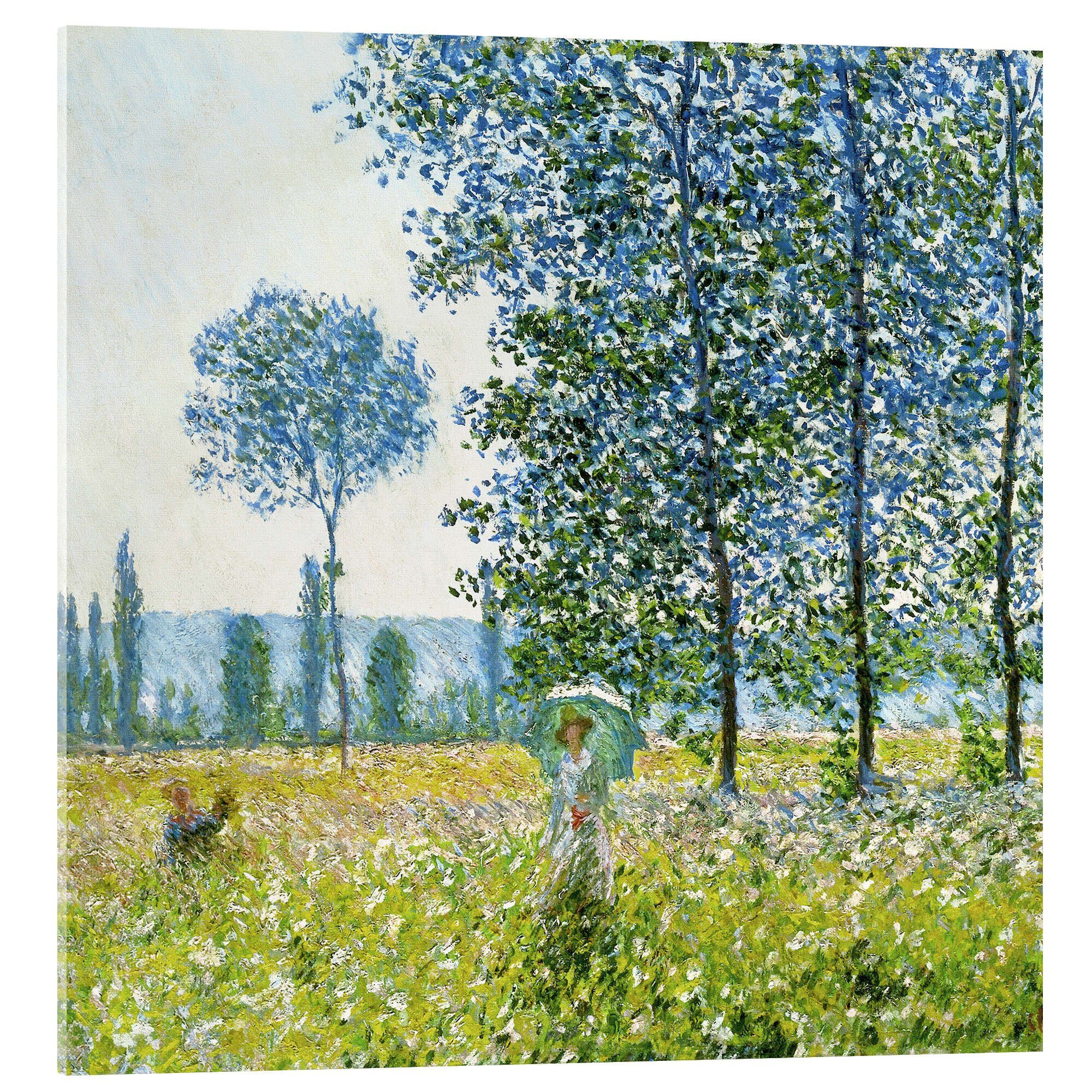 Posterlounge Wandbild Felder im Frühling, Claude Monet, erhältlich als Poster, Leinwandbild, Wandsticker oder Acrylglasbild