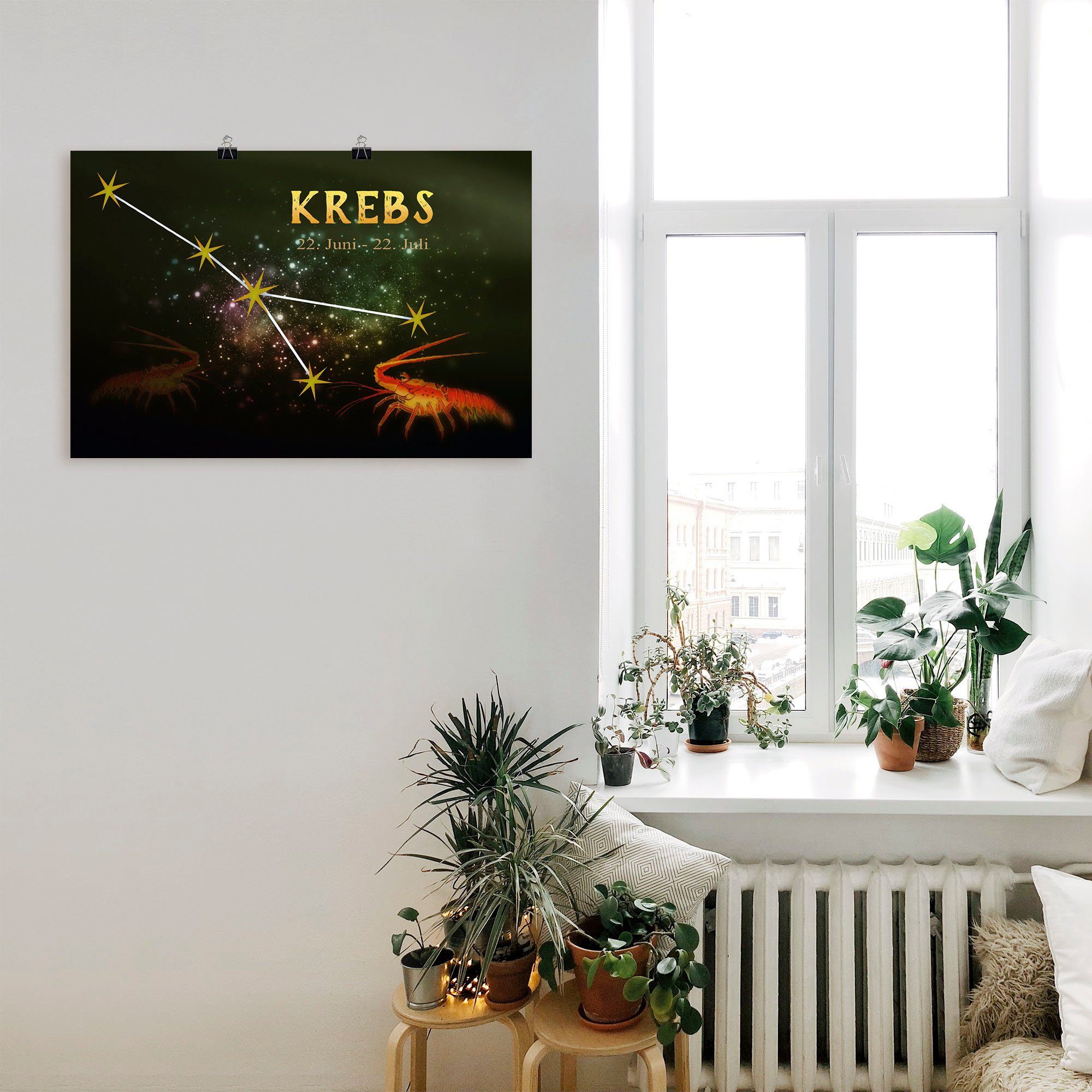 Artland Wandbild »Sternzeichen - Krebs«, Bilder von Sternzeichen (1 Stück), in vielen Größen & Produktarten - Alubild / Outdoorbild für den Außenbereich, Leinwandbild, Poster, Wandaufkleber / Wandtattoo auch für Badezimmer geeignet-kaufen