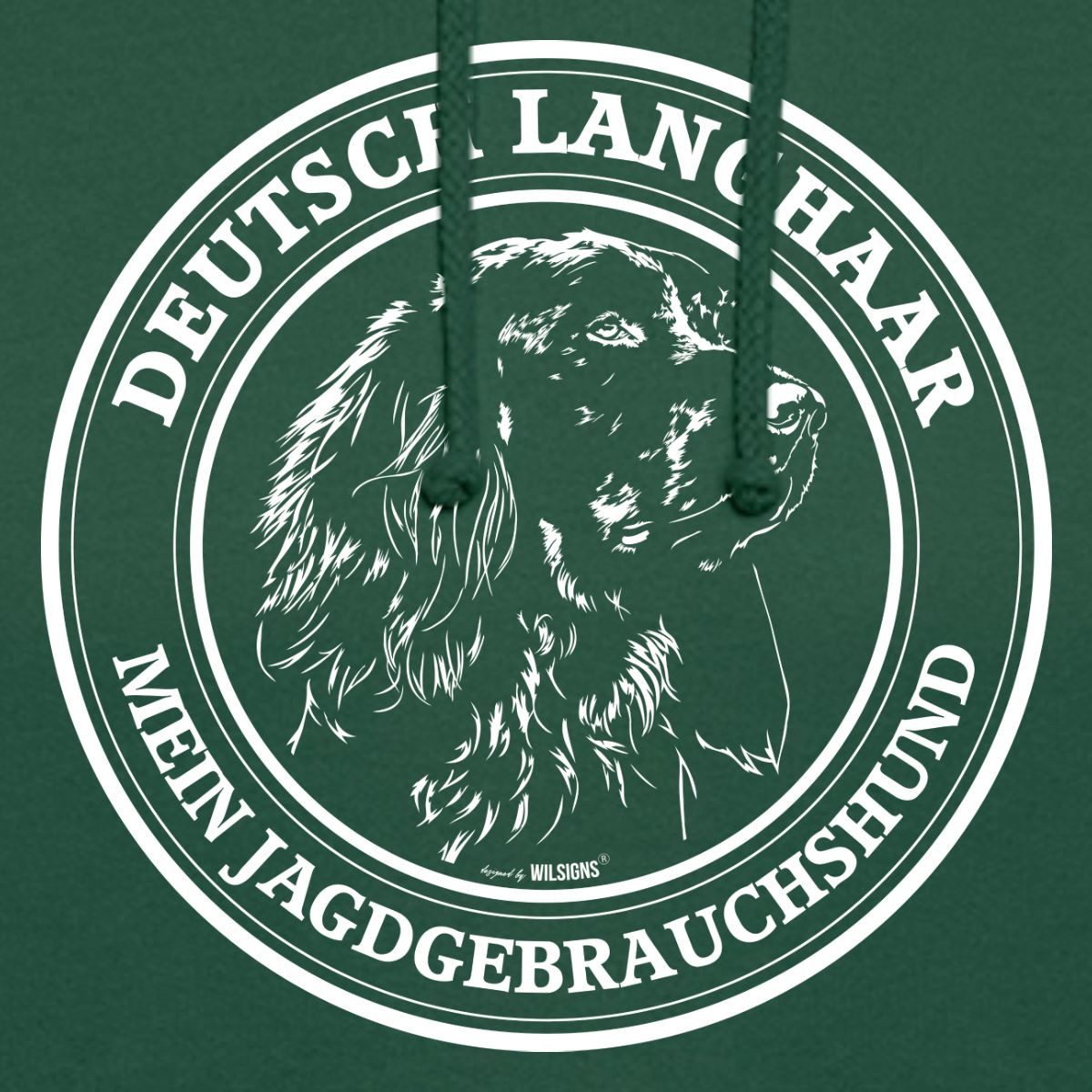 Spreadshirt Hoodie Deutscher Langhaarhund, Jagdhund Unisex Hoodie (1-tlg)