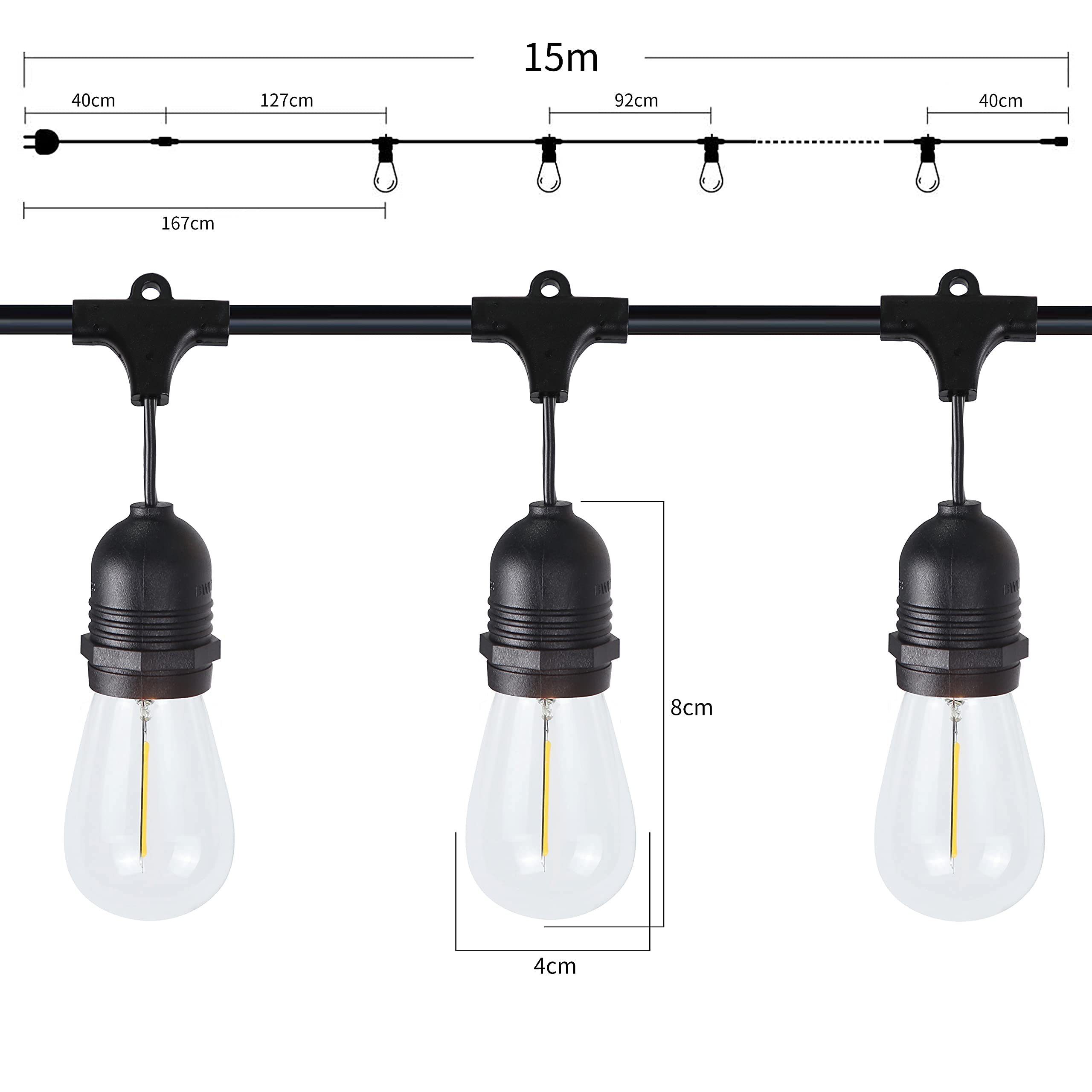 ZMH LED-Lichterkette Innen Außen S14 Glühbirnen günstig online kaufen