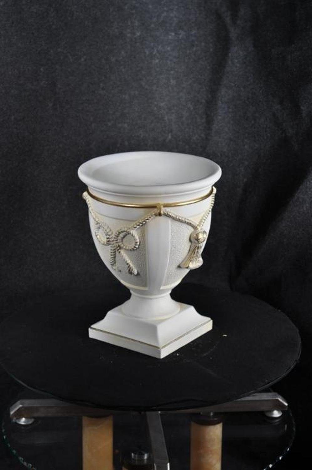 Kelch 0861 Blumen Raum Stil Vase XXL Skulptur Pokal Antik JVmoebel Weiß Vasen Deko design