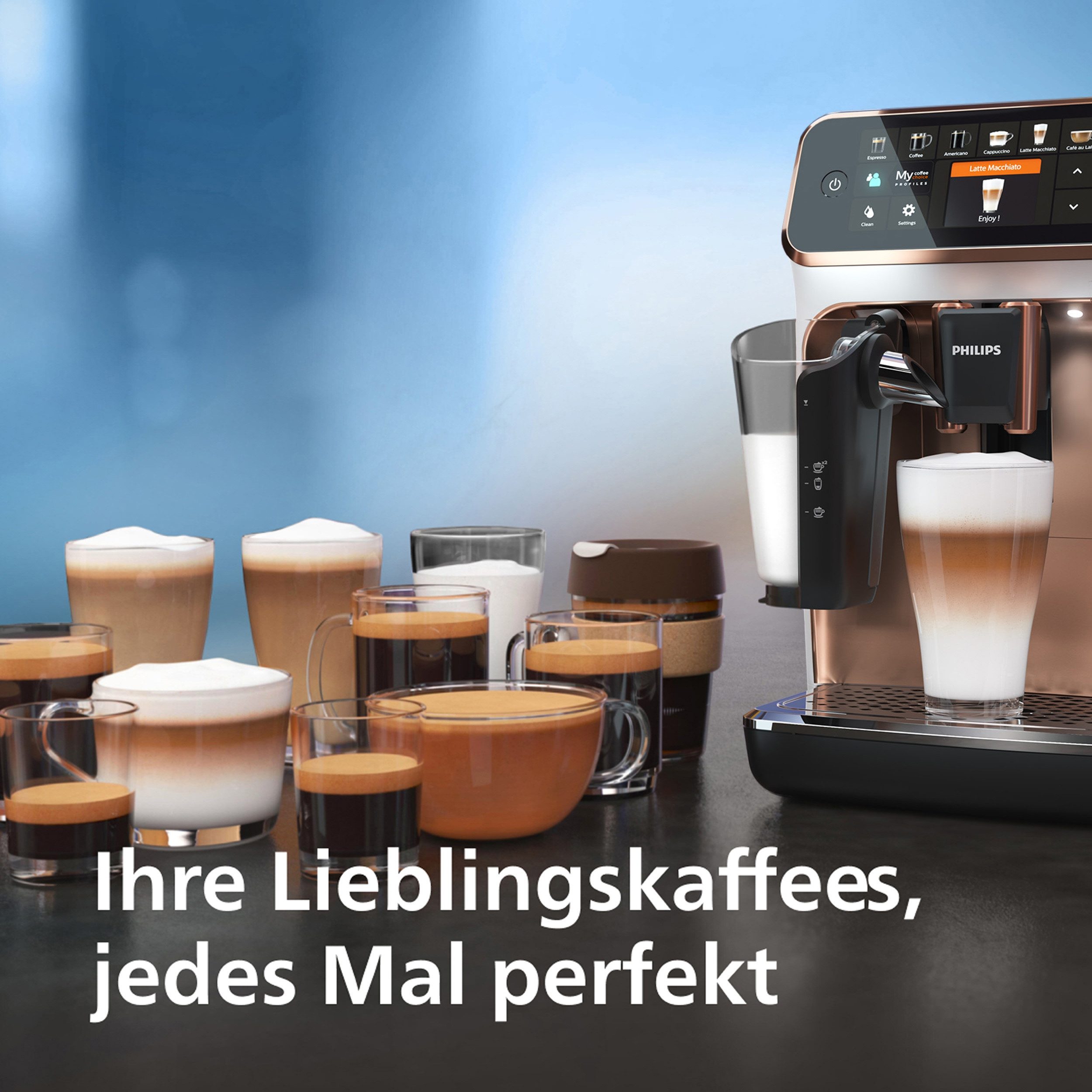 Philips Kaffeevollautomat EP5443/70 5400 Series, 12 Kaffeespezialitäten, LatteGo Milchsystem und 4 Benutzerprofilen – Bild 5 von 5