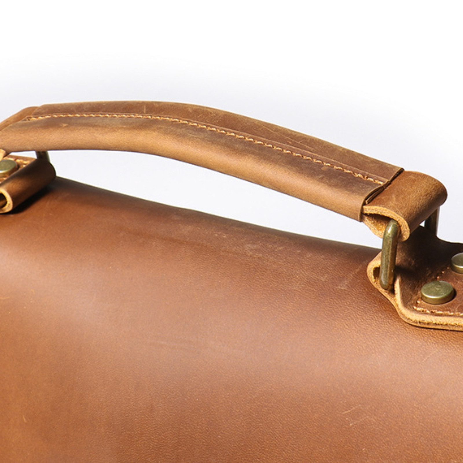 YUBRO-STUDIO Aktentasche Herren Ledertasche Retro Laptoptasche Aktentasche Schultergurt