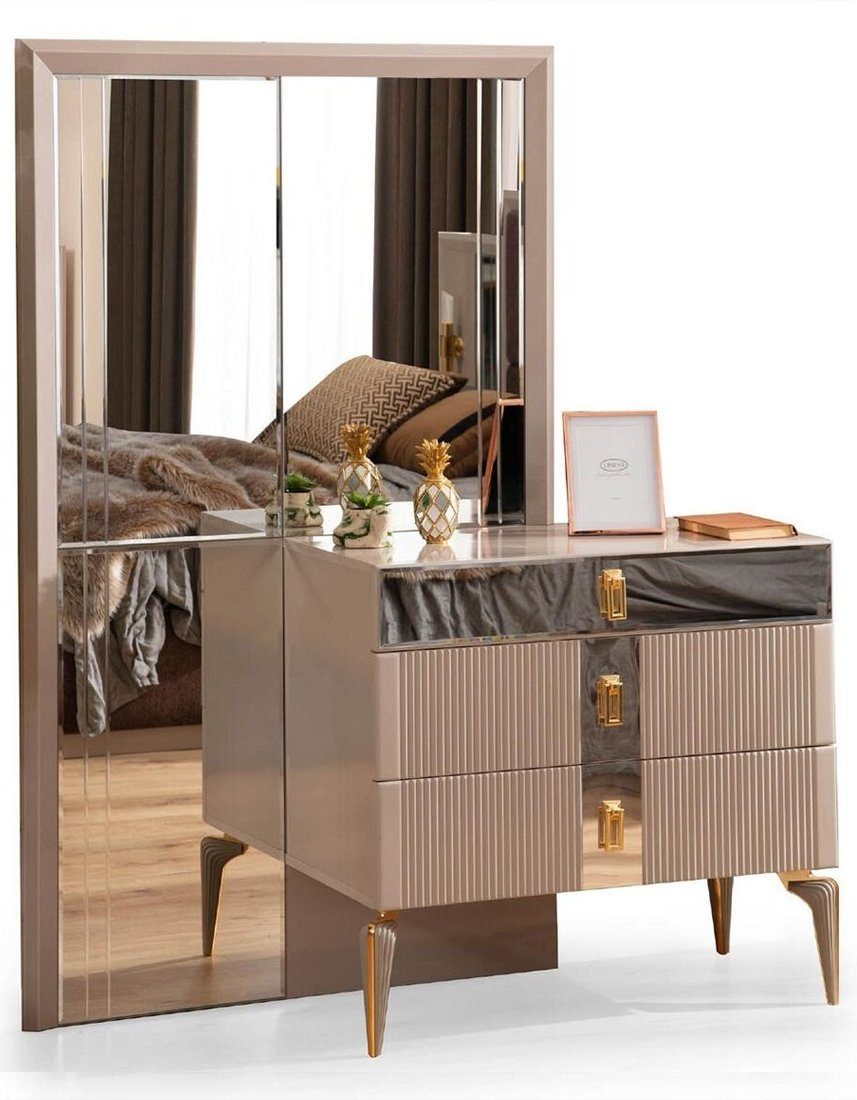 design Kommode Neu Kommode Modern in Spiegel Luxus mit Made Europa Set, Modern JVmoebel Holz