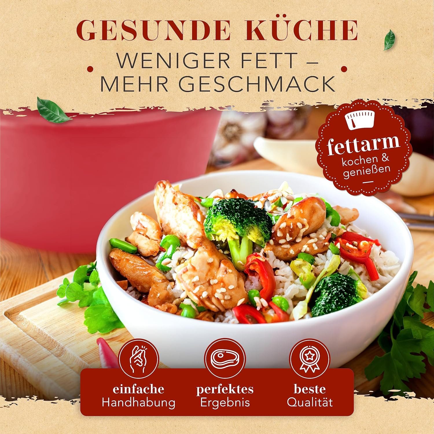 Krustenzauber Bräter Aluguss Bräter mit Deckel backofengeeignet [inkl. Glasdeckel] -, (Aluminium Schmortopf & Bratpfanne), Idealer Bräter Induktion, Schmorpfanne, Bratentopf, Gussbräter