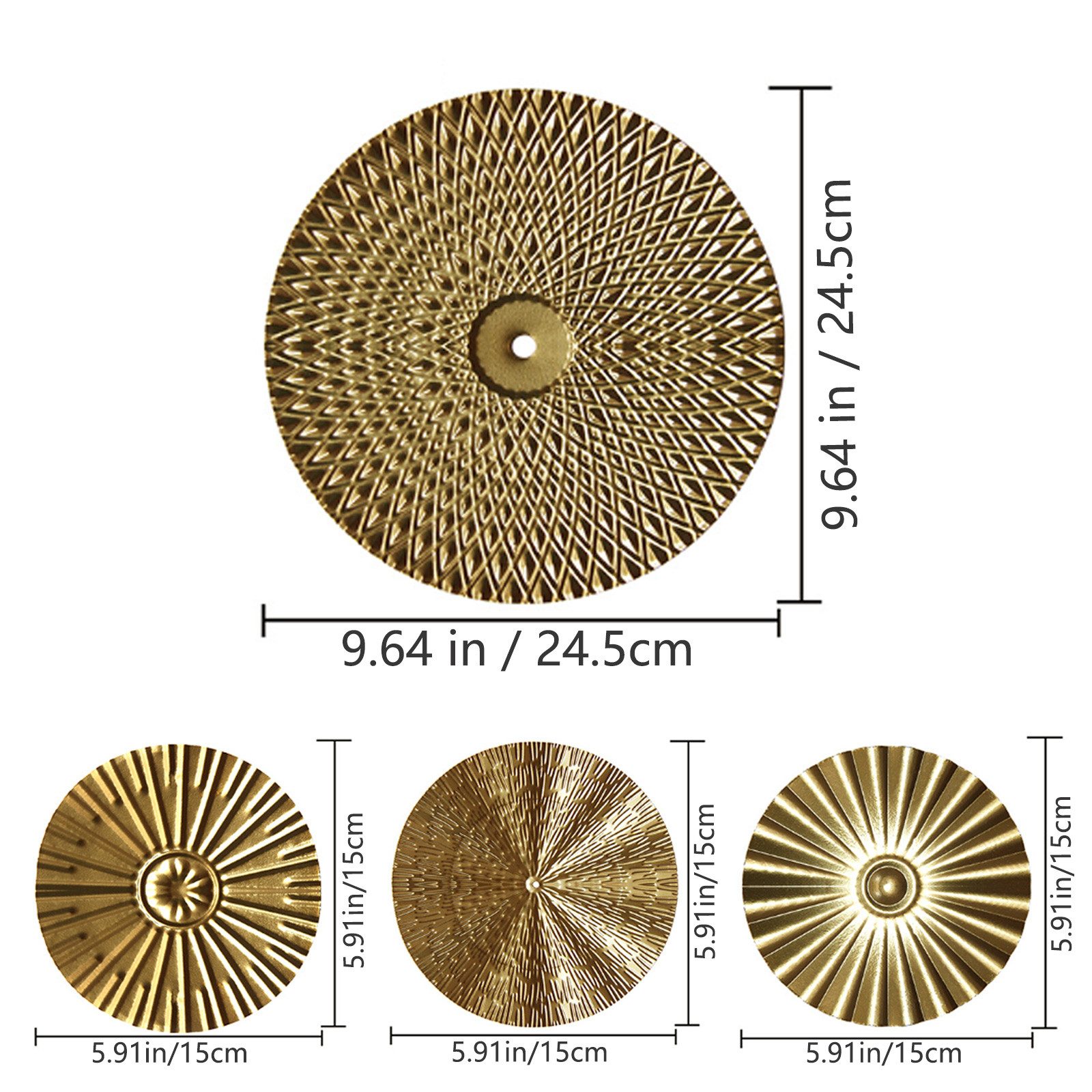 TWSOUL Wanddekoobjekt 4/7 Stück 3D-Wanddekorationaus Metall, günstig online kaufen