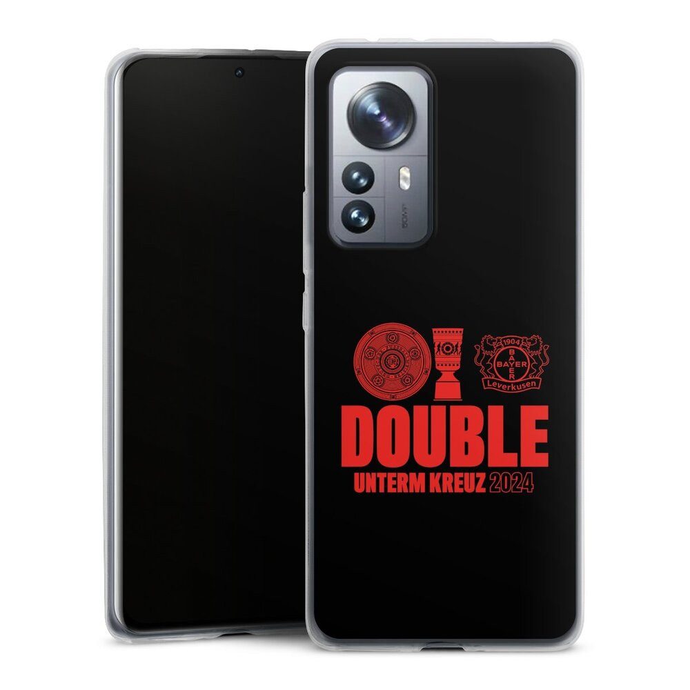 DeinDesign Handyhülle Bayer 04 Leverkusen Meister Pokal Double Sieg 2024, Xiaomi 12 Pro 5G Slim Case Silikon Hülle Ultra Dünn Schutzhülle
