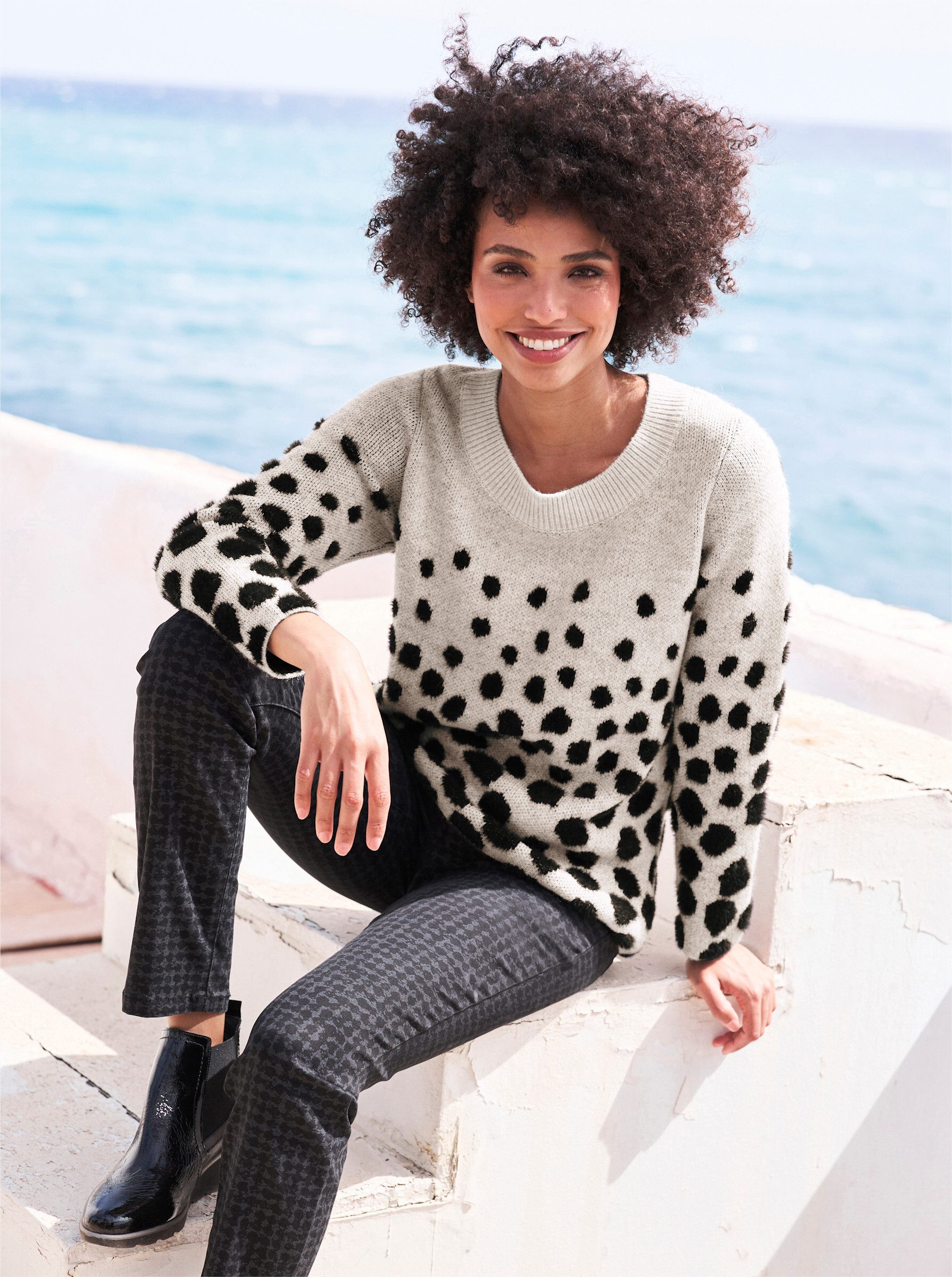 heine Strickpullover Pullover Langarm Jacquard