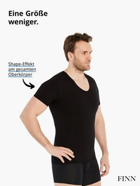 FINN Design Shapinghemd Shapewear Kompressions-Unterhemd Kurzarm Herren extra starke Kompression, eine Kleidergröße weniger