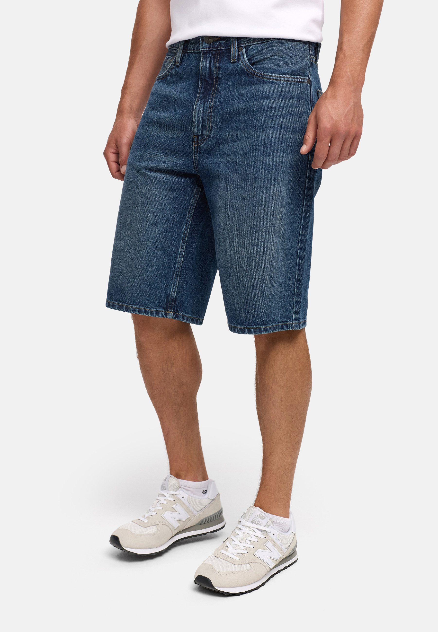 Indicode Jeansshorts Herren Jeansshorts INZelmon Herrenshorts aus 100 % Baumwolle