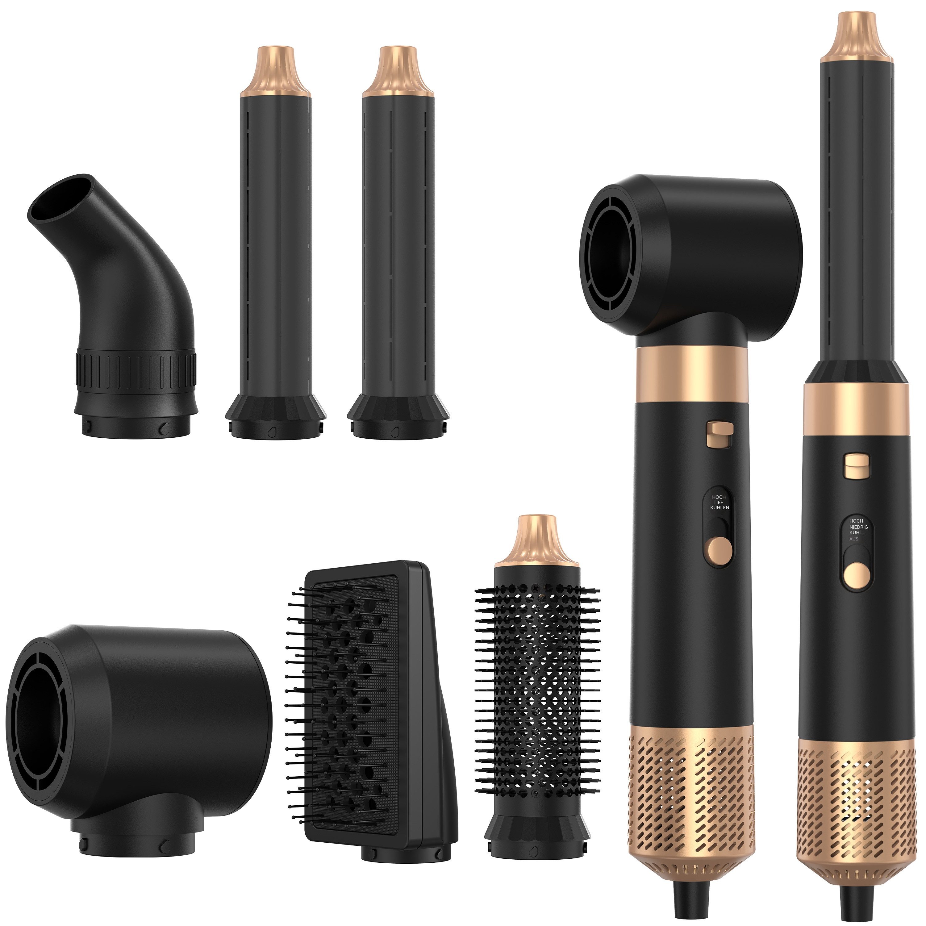 SeeCherish Haartrockner 6-in-1 Hochgeschwindigkeits-Luftstyler, 1600 W, Multifunktions-Haarbürste zum Trocknen, Glätten & Locken