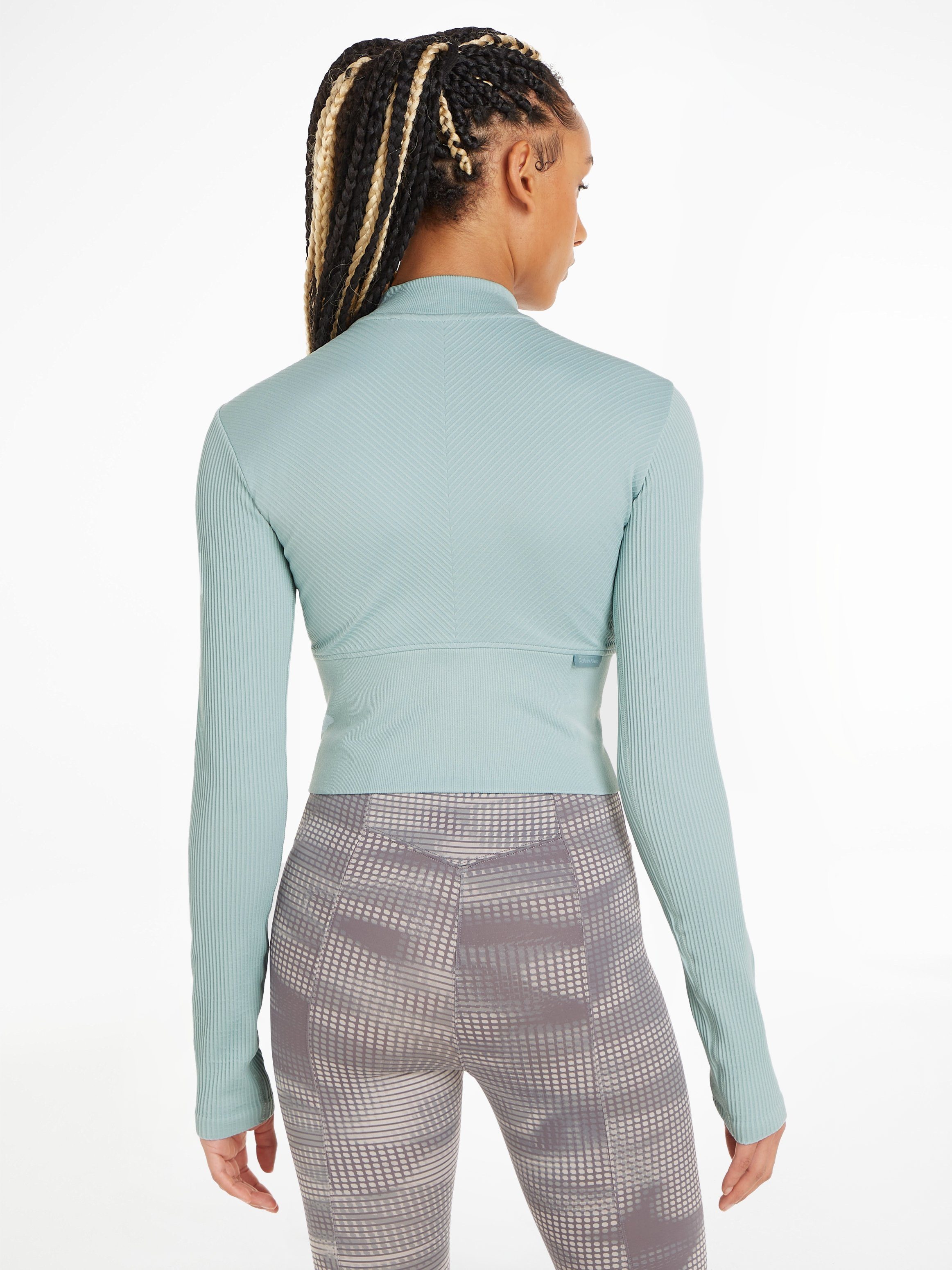 Calvin Klein Stehkragenpullover Jacket - Sport WO Seamless blau Zip Full