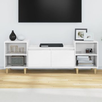 furnicato TV-Schrank Hochglanz-Weiß 160x35x55 cm Holzwerkstoff