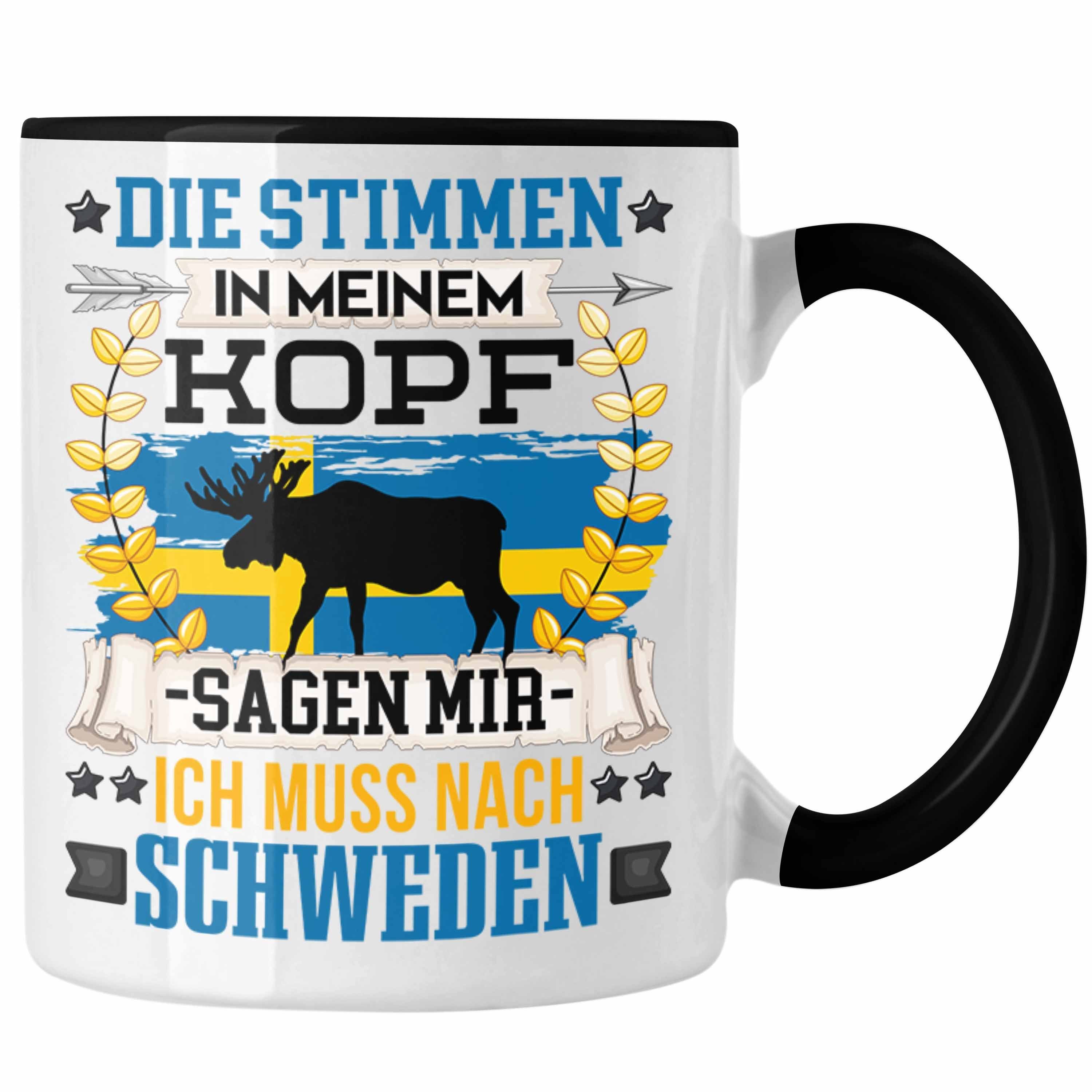 Trendation Tasse Schweden Tasse Geschenk Urlaub Schweden Die Stimmen In Meinem Kopf Sa