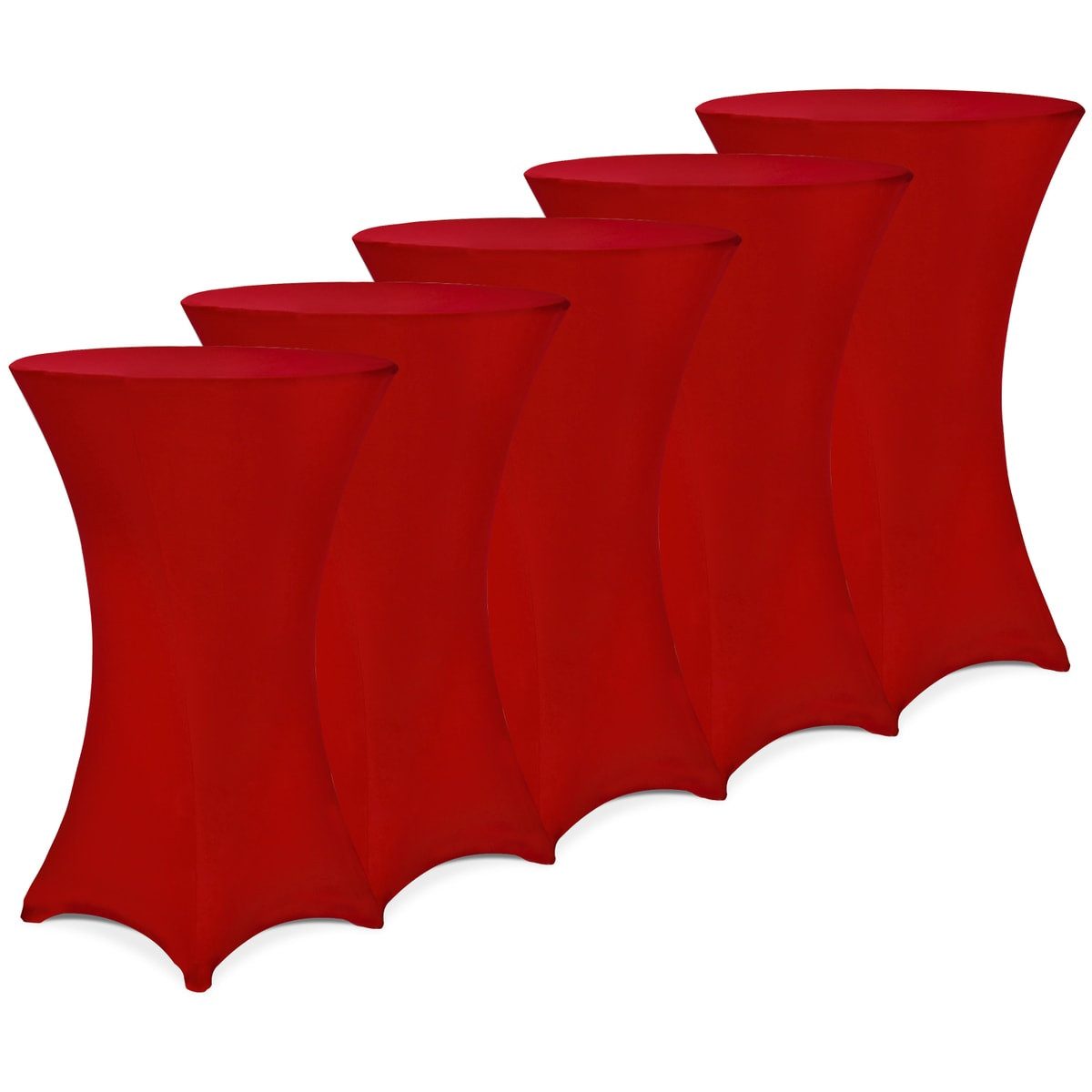 Detex Stehtischhusse, 80cm Rot 5er Set günstig online kaufen
