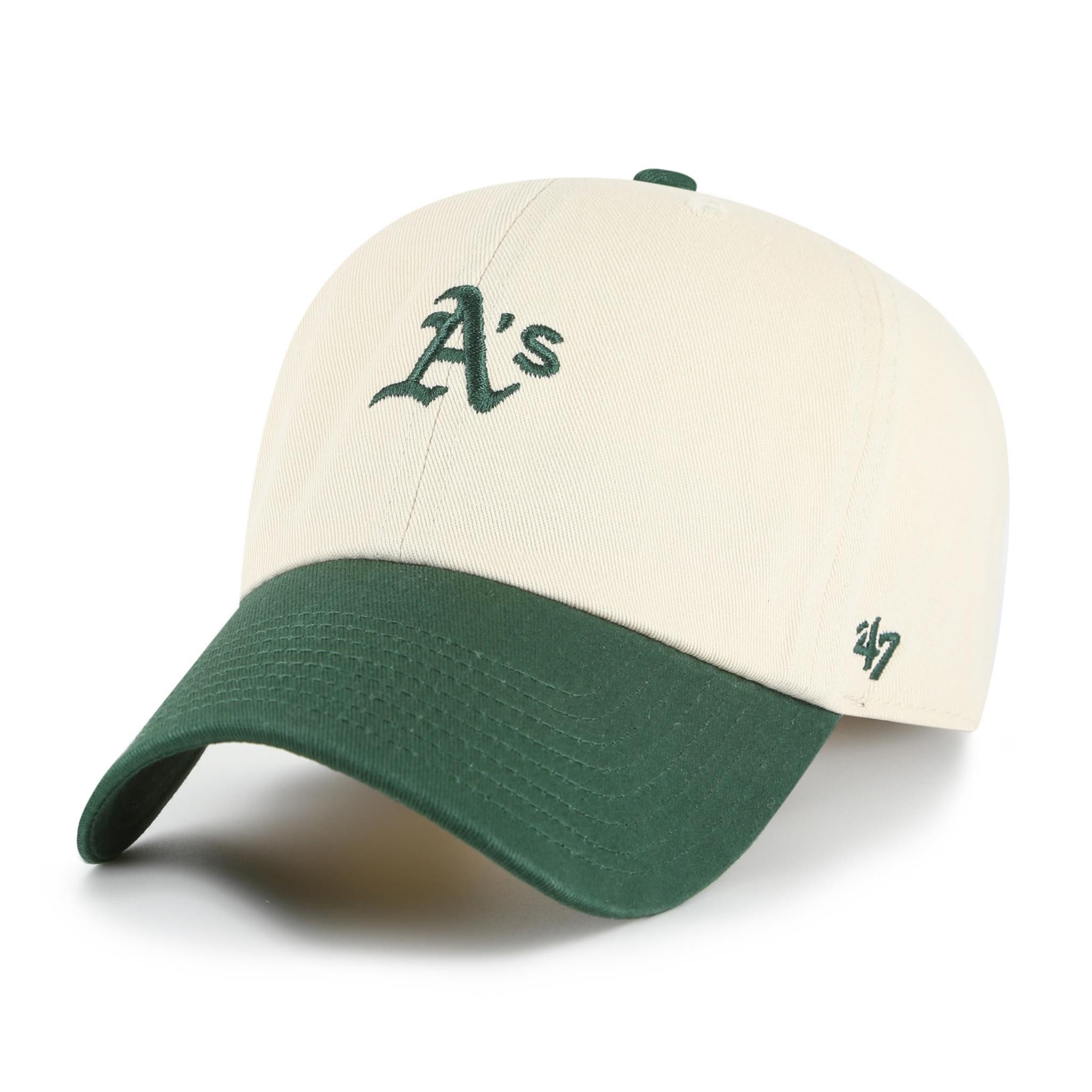'47 Brand Baseball Cap '47 Brand Cap MLB Athletics Base Runner Sure Shot TT CLEAN UP Natural (Basecap, Basecap, Clean Up Cap) Used-Look (Garment Wash)