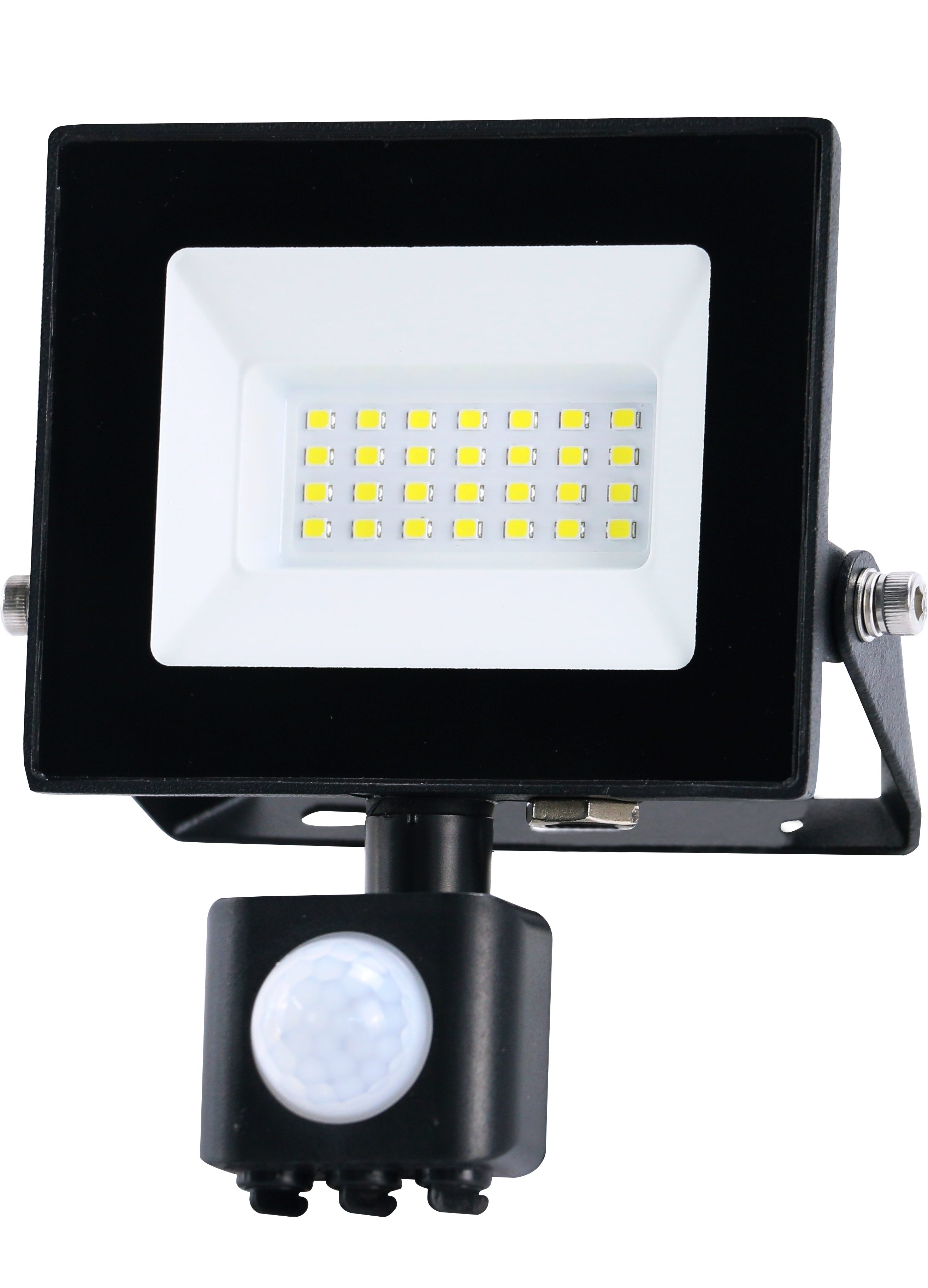 HEITRONIC LED Flutlichtstrahler LED Flutlichtstrahler BOLTON 2.0, LED fest integriert, 20 W. 3000 K. mit Sensor mit 500mm Anschlusskabel und freien Enden