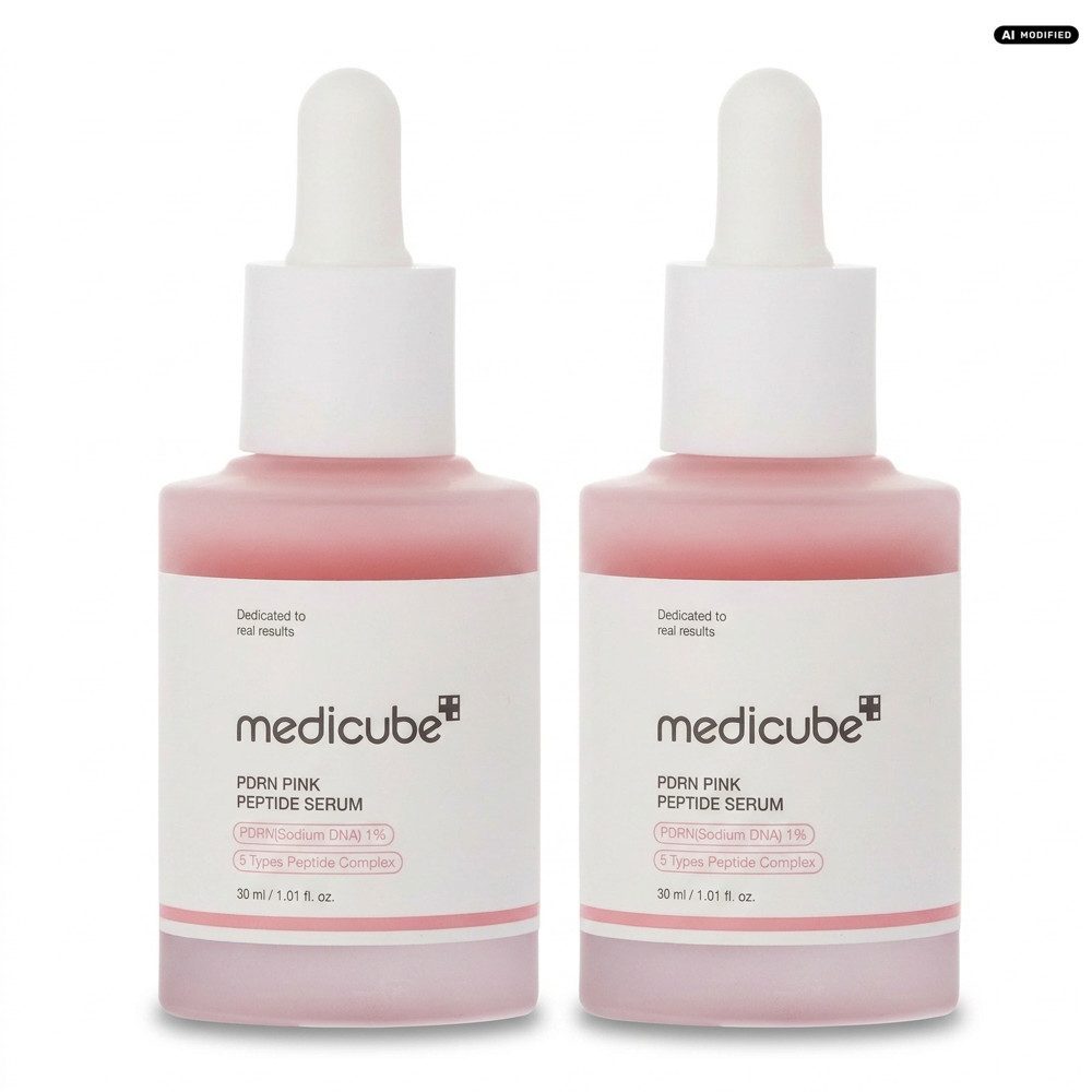 Medicube Gesichtsserum Medicube PDRN Pink Peptide Serum 2er Set, Vorteilspack mit zwei Gesichtsseren für die Pflegeroutine