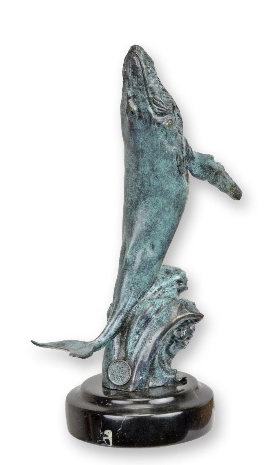 Aubaho Dekoobjekt Bronzeskulptur Buckelwal Replikat Retro Design Dekoration