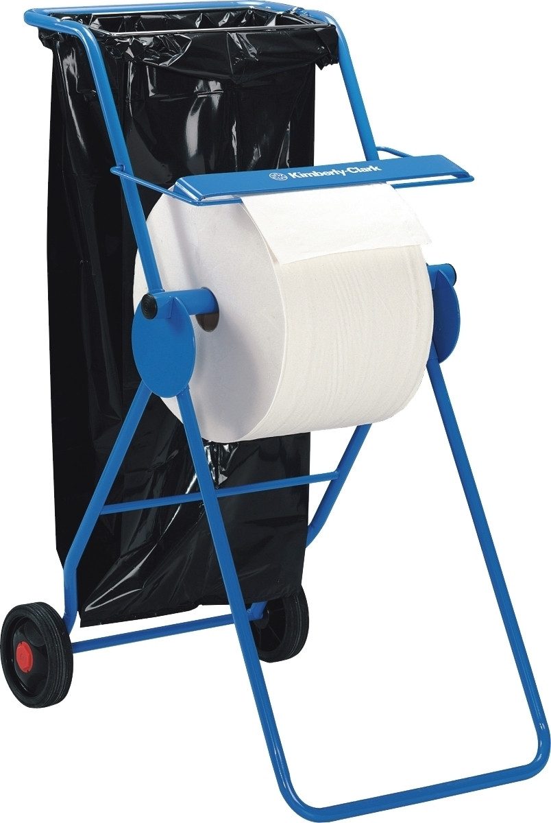 KIMBERLY-CLARK Mülleimer Putztuchrollenhalter für Großrollen mit Abfallsack fahrbar