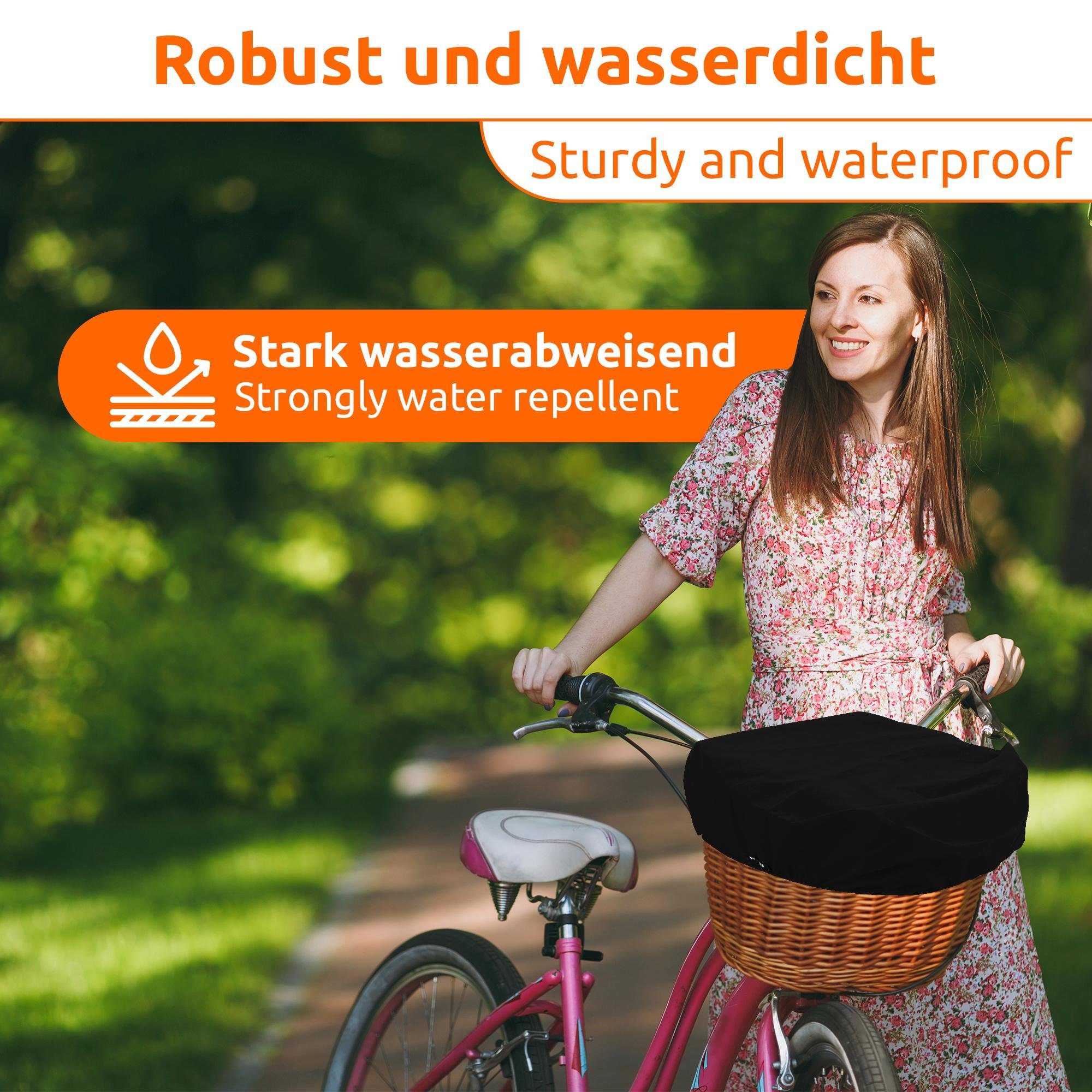 ECENCE Fahrradkorb 1x Fahrradkorb Regenschutz Schwarz günstig online kaufen