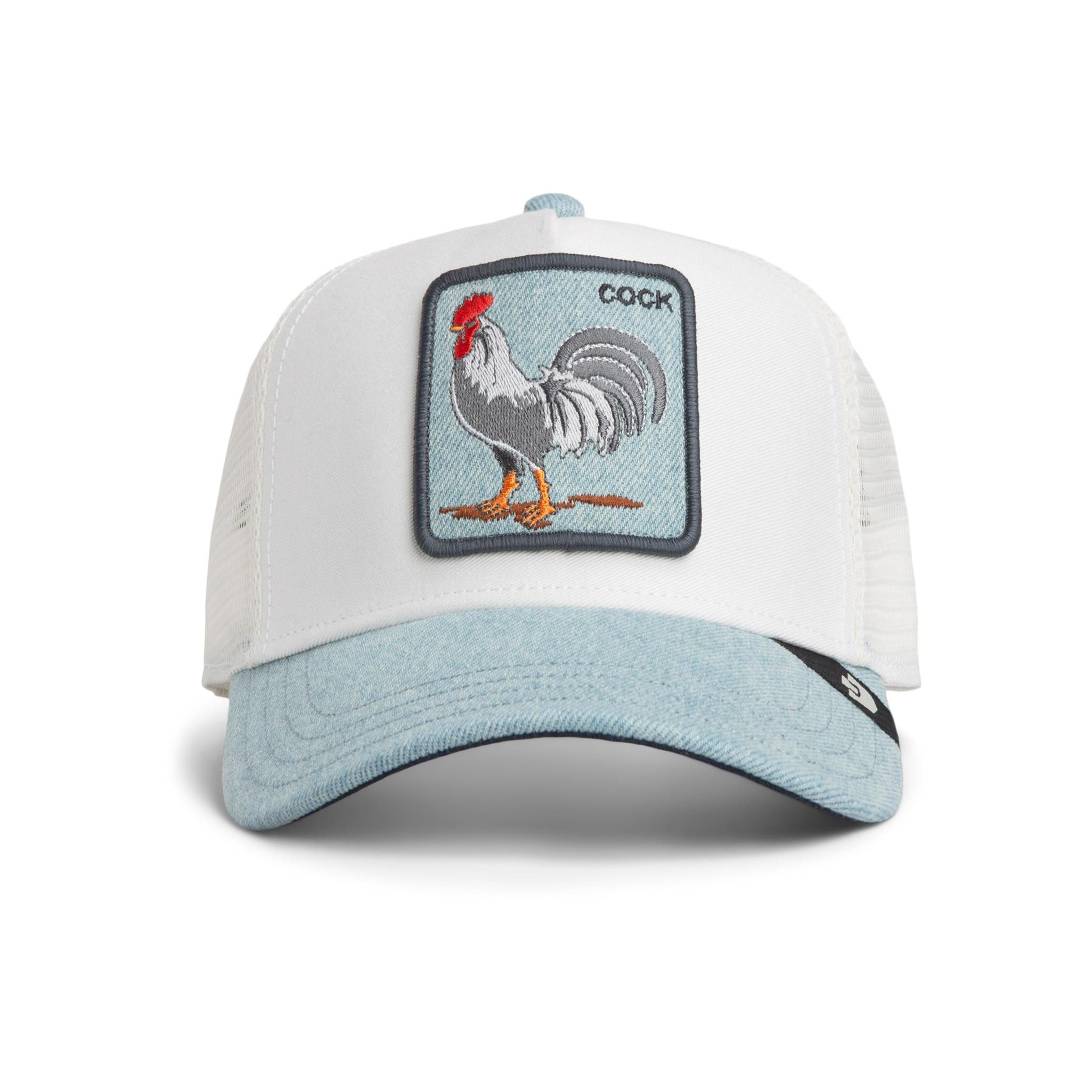 GOORIN Bros. Trucker Cap Goorin Bros. Denim Rooster Trucker Cap Light Denim (Basecap, Basecap, Trucker Kappe, Meshcap)