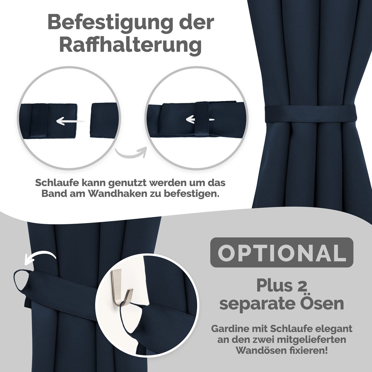 Blumtal Raffhalter Raffhalter für Vorhänge 2er-Set, Raffhalterung in 72x5 cm, Dekoschals, Gardinen, Gardinenschienen, Schiebegardinen, Vorhänge, für Stoffe und Vorhänge, einfache Befestigung und Dekoration