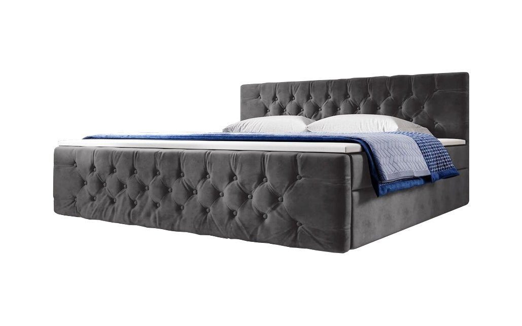 Luxusbetten24 Boxspringbett Velutto, mit Stauraum