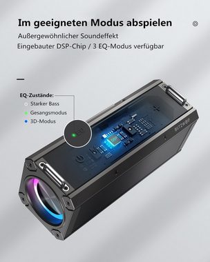 BLiTZWOLF BW-WA3 Pro Bluetooth-Lautsprecher (Bluetooth, 120 W, RGB Light)