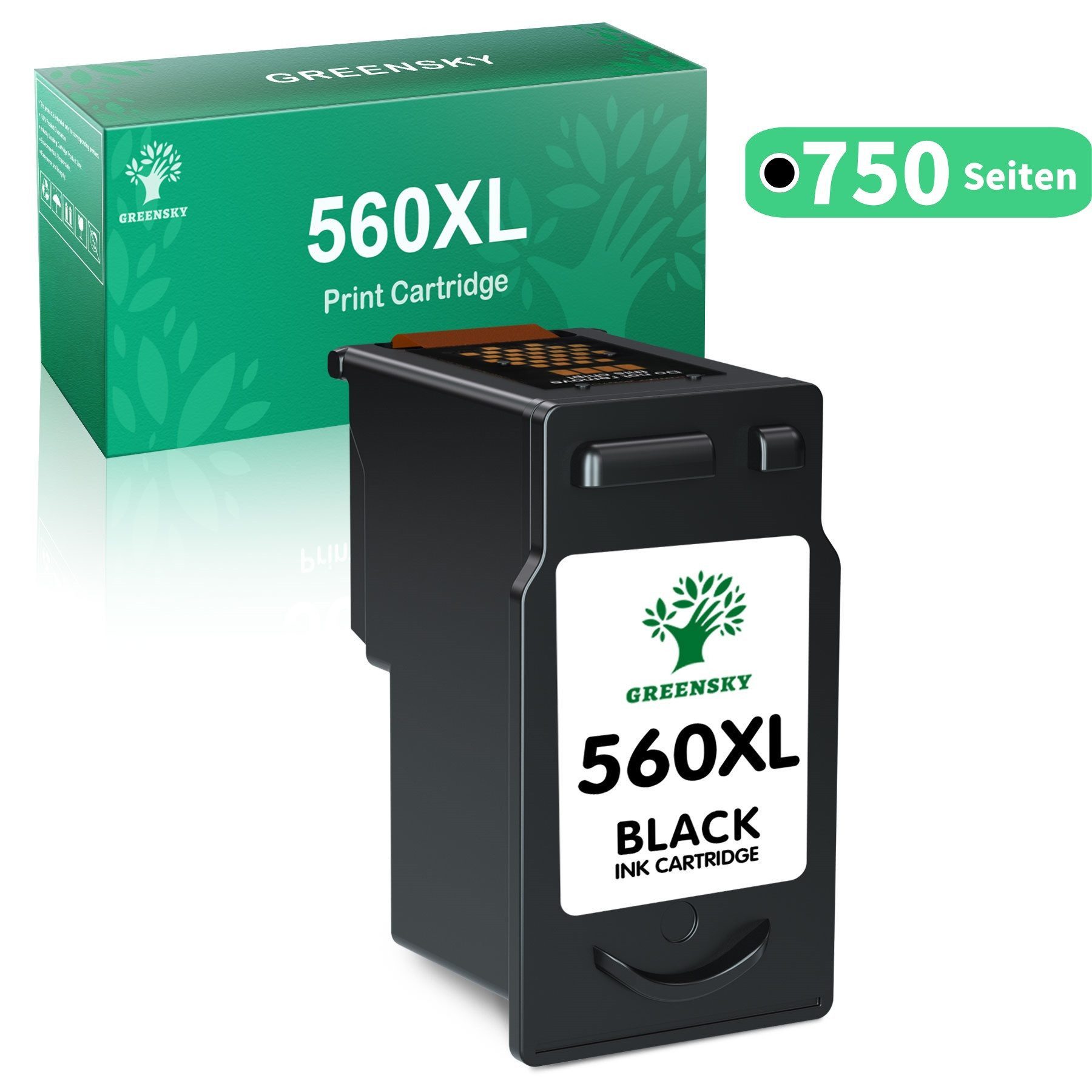 Greensky XXL Kompatibel für CANON 560 XL 561 XL PG-560XL CL-561XL Tintenpatrone (Kompatible für Pixma TS5350 TS7450 TS5351 TS5352 TS5353 TS7451 Drucker)