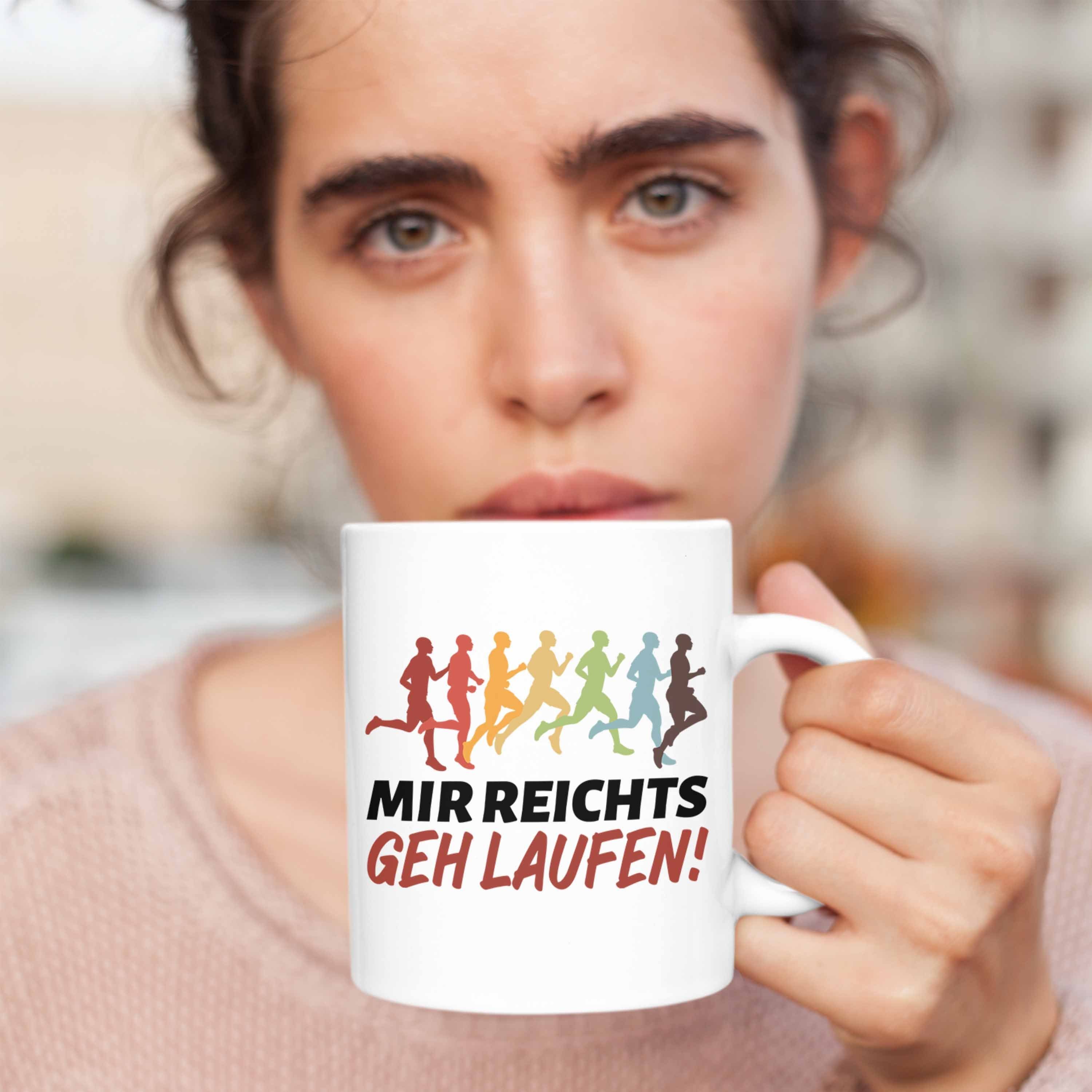 Geschenk Ich Reichts Tasse für Tasse Jogger Trendation Geh Geschenkid Mir Weiss Läufer Laufen