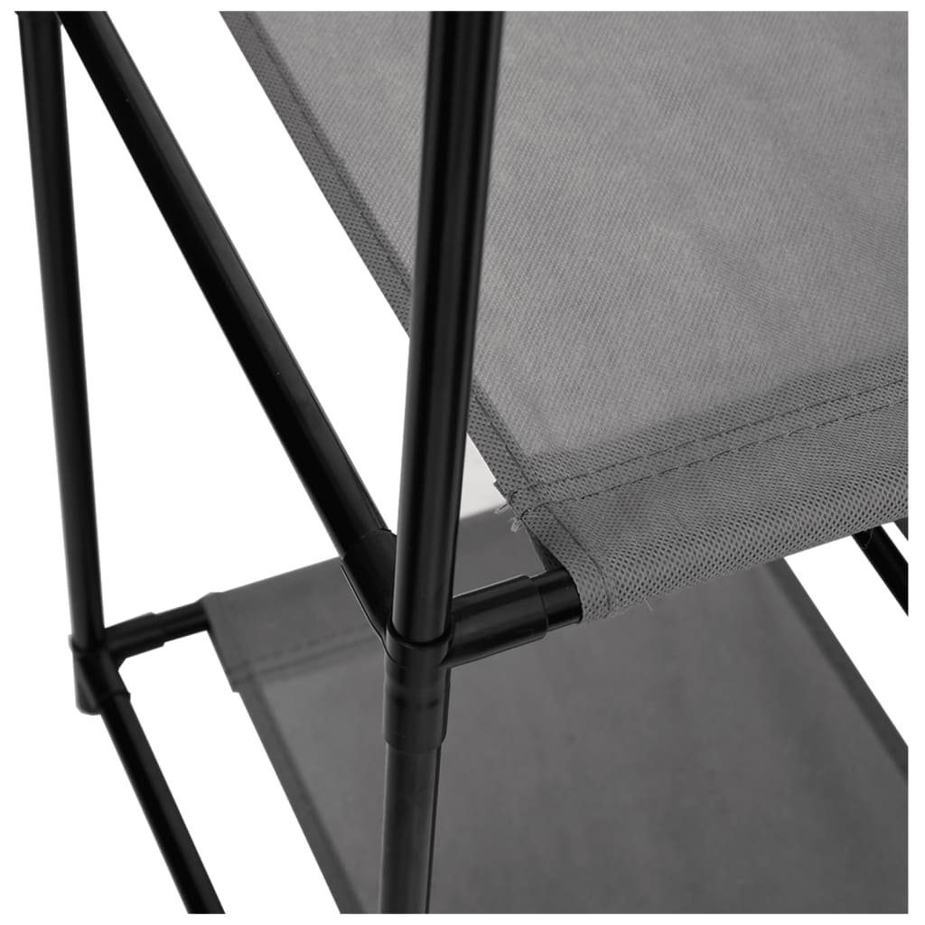 Fächerschrank Grau Stahl Kommode 63×30×71 Körben 4 (1-St) Stoff aus mit cm vidaXL