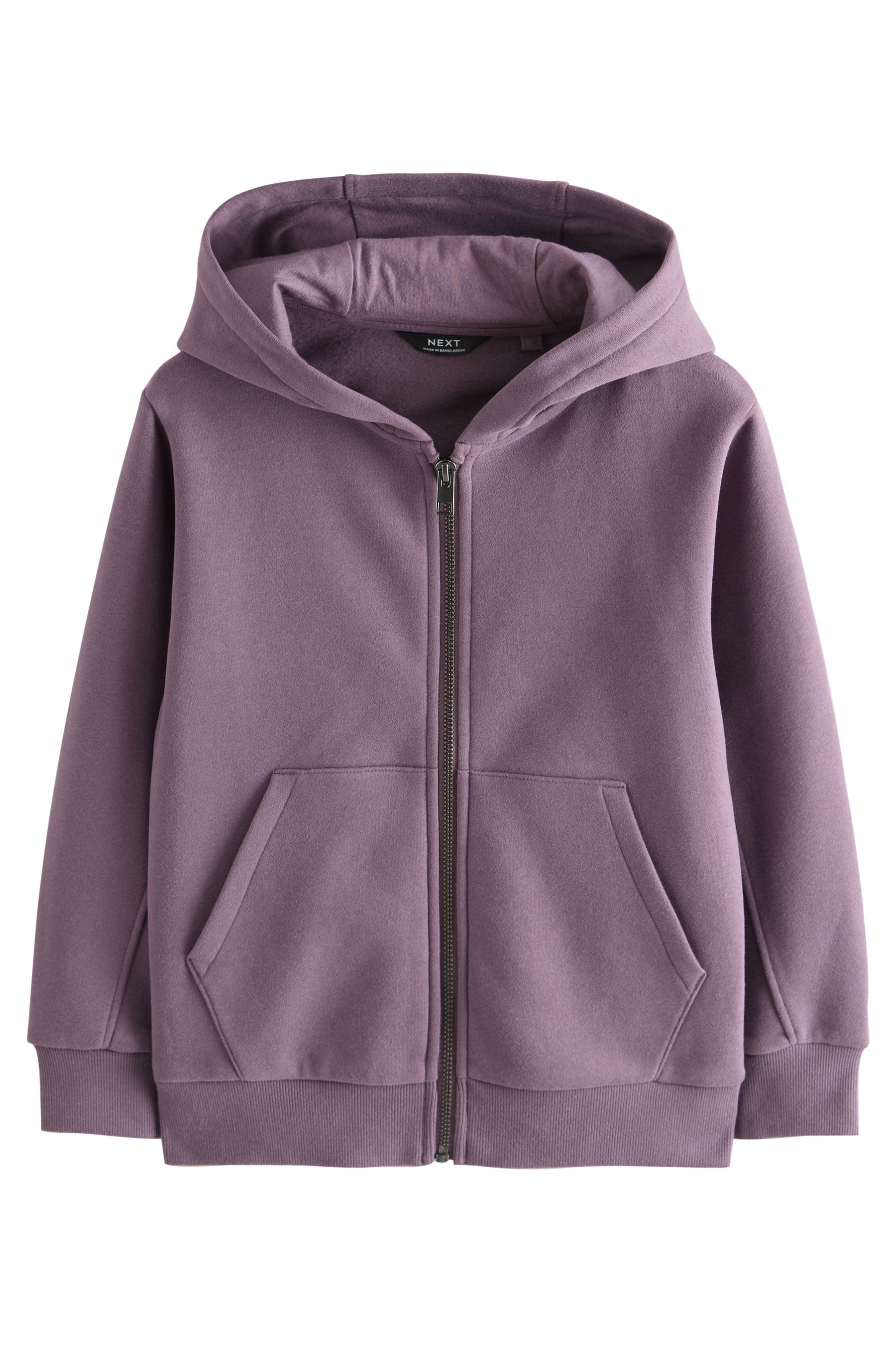 Next Hoodie Einfarbige Kapuzenjacke mit Reißverschluss (1-tlg)