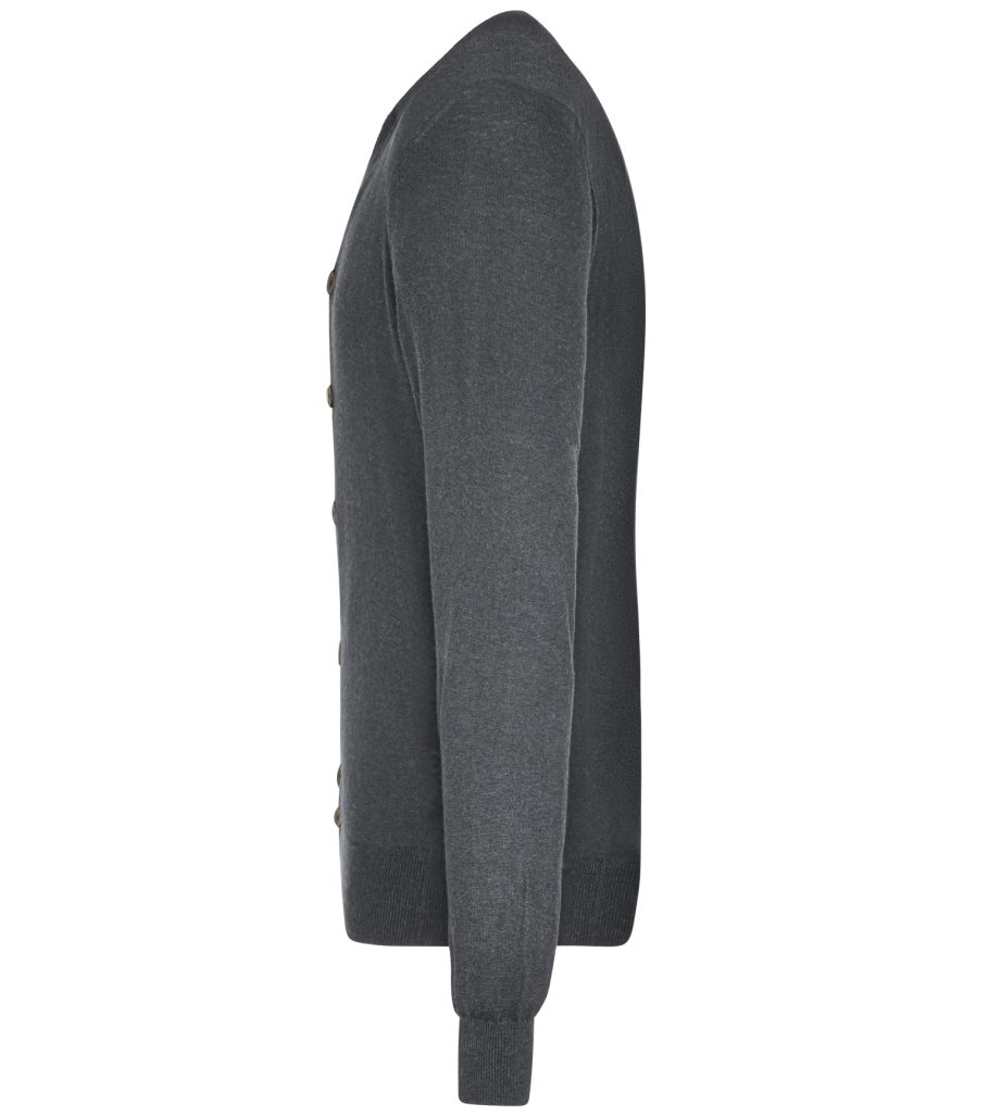 James & Nicholson Cardigan Klassische Herren Strickjacke Men's Cardigan JN668 mit Seide- und Kaschmir-Anteil