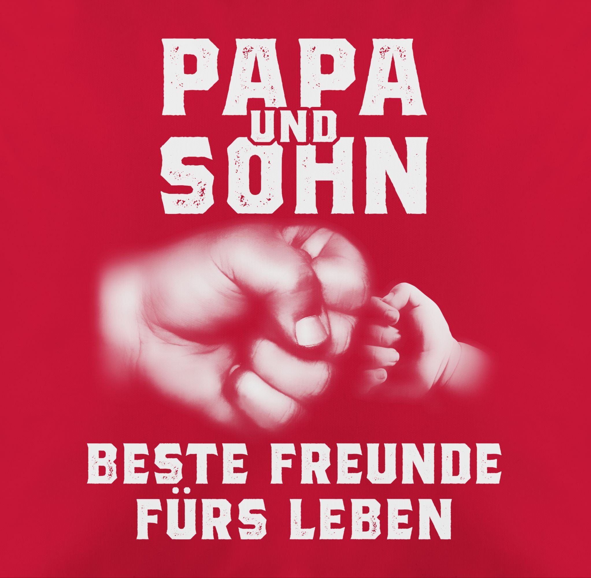 Shirtracer 3 Kissen Freunde Dekokissen und Leben, Vatertagsgeschenk beste Rot fürs Sohn Papa