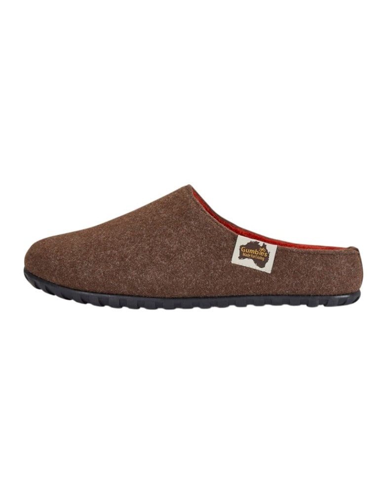 Gumbies Slipper chocolatebraun/orange Hausschuh