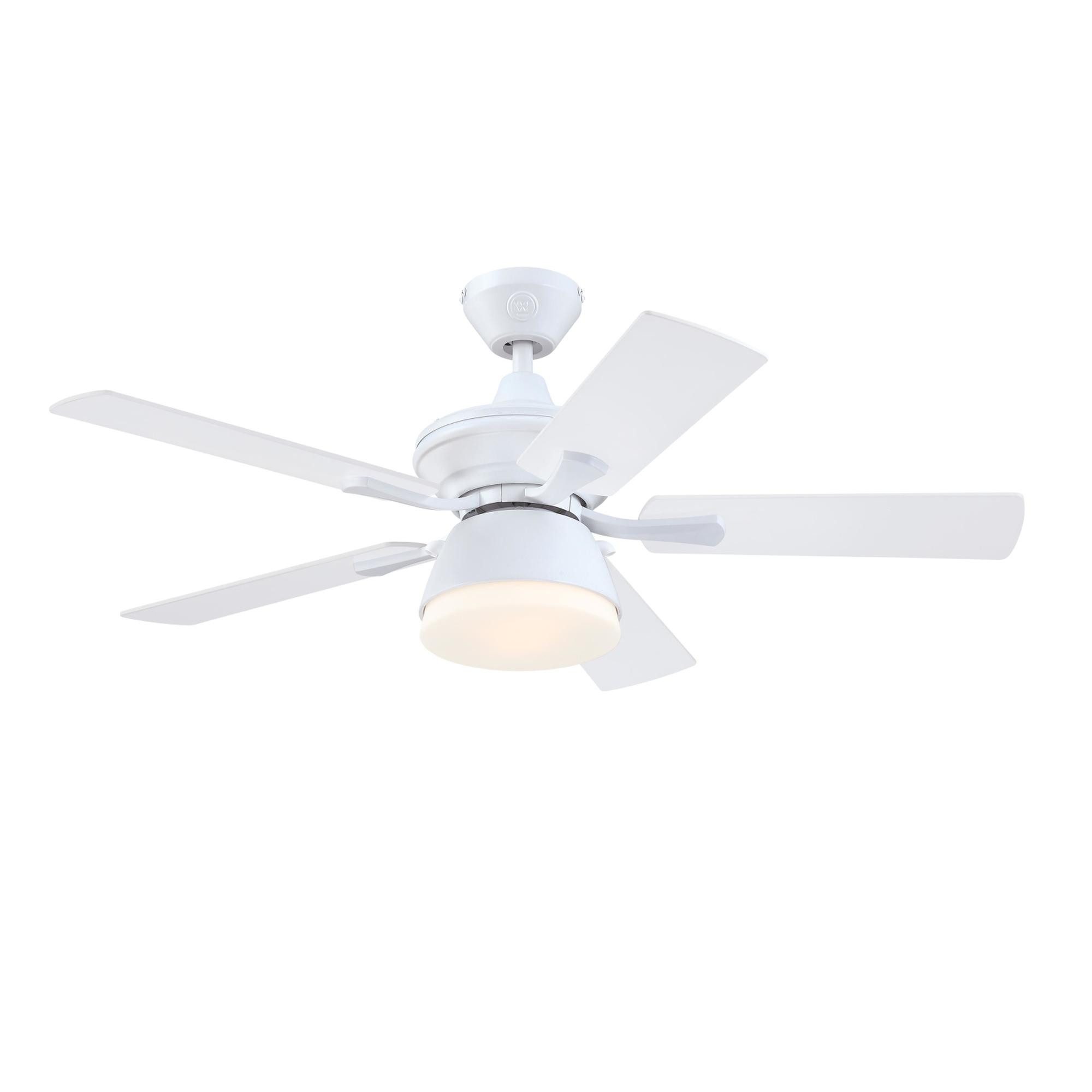 Westinghouse Deckenventilator Outdoor Deckenventilator Nevada Weiß mit Licht, Mit Zugschnur